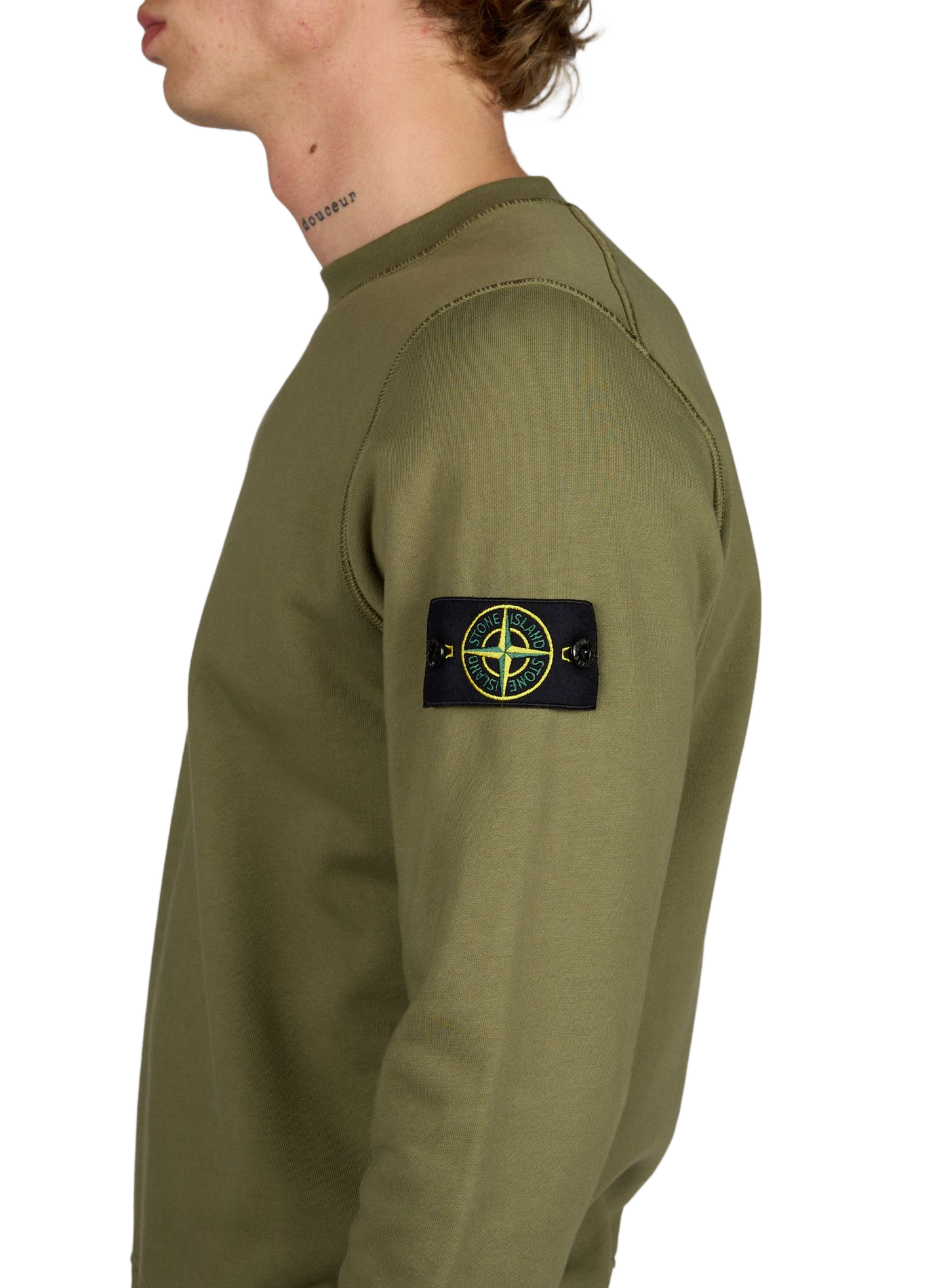 Cotton sweatshirt STONE ISLAND Khaki