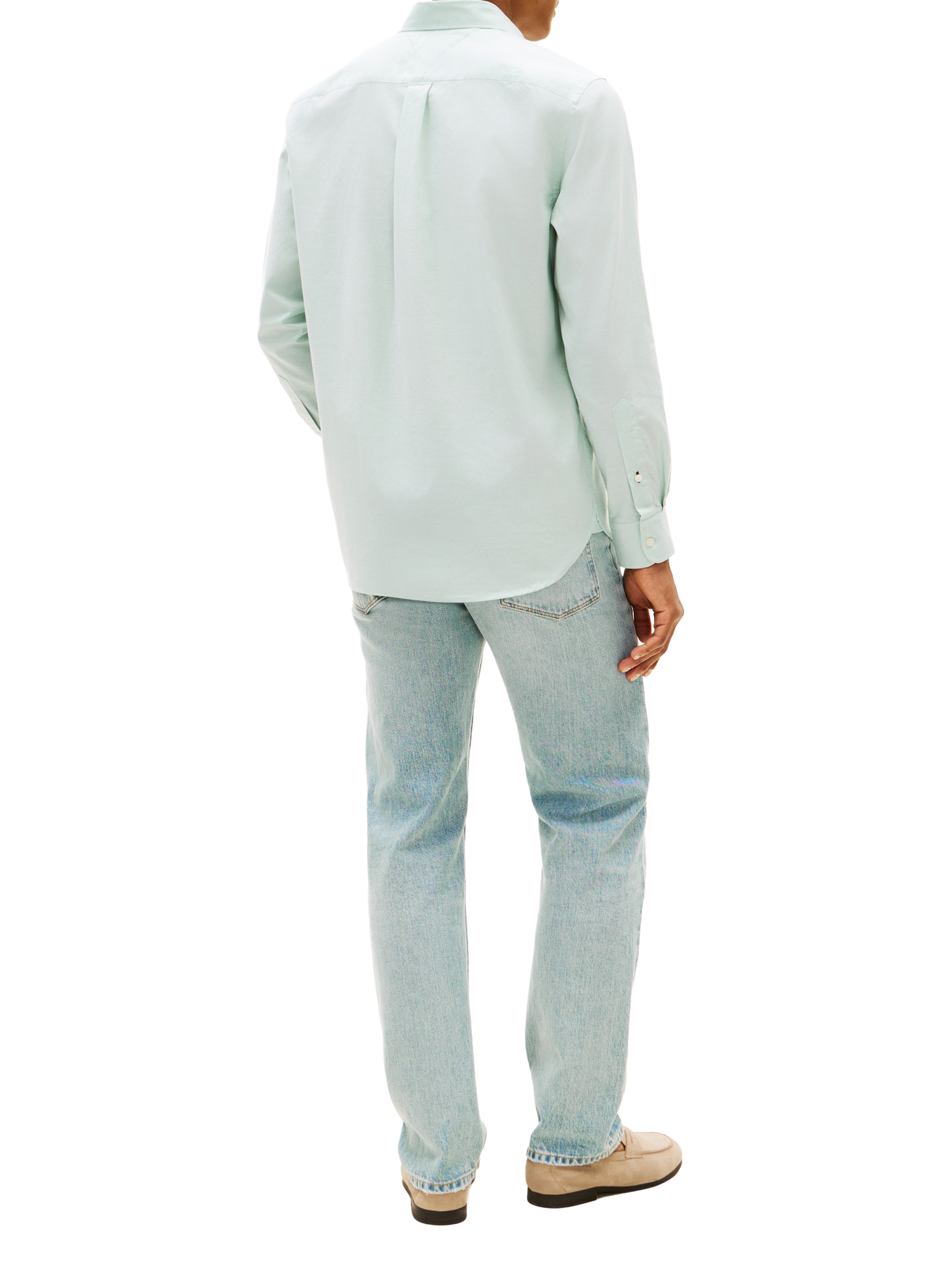 Chemise slim léger en coton mélangé TOMMY HILFIGER Vert