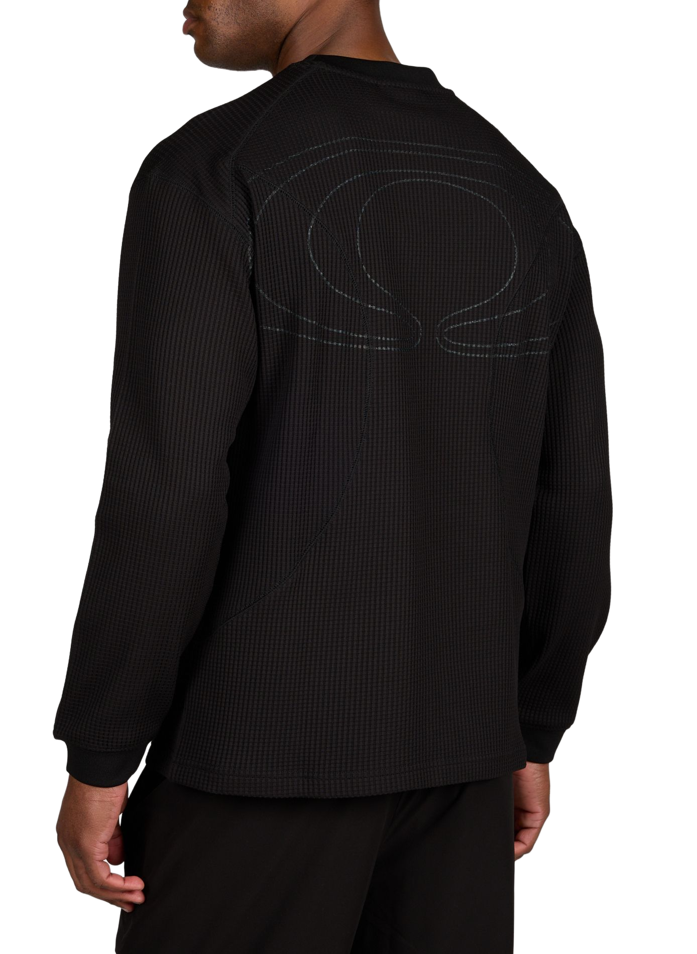 Embossed long-sleeve T-shirt RAINS Black