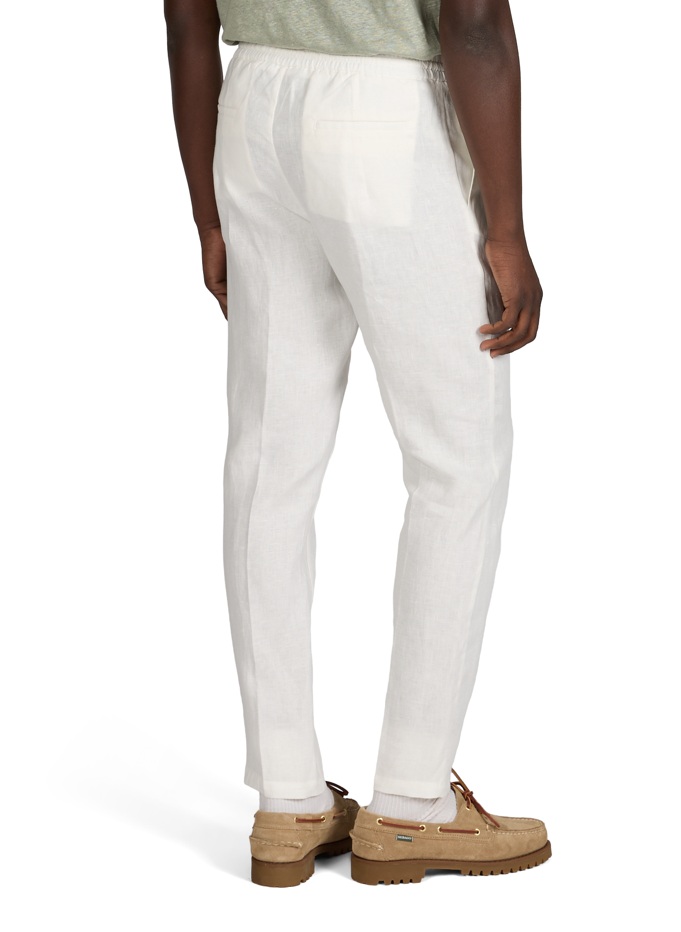 Plain linen trousers AURELIEN Beige