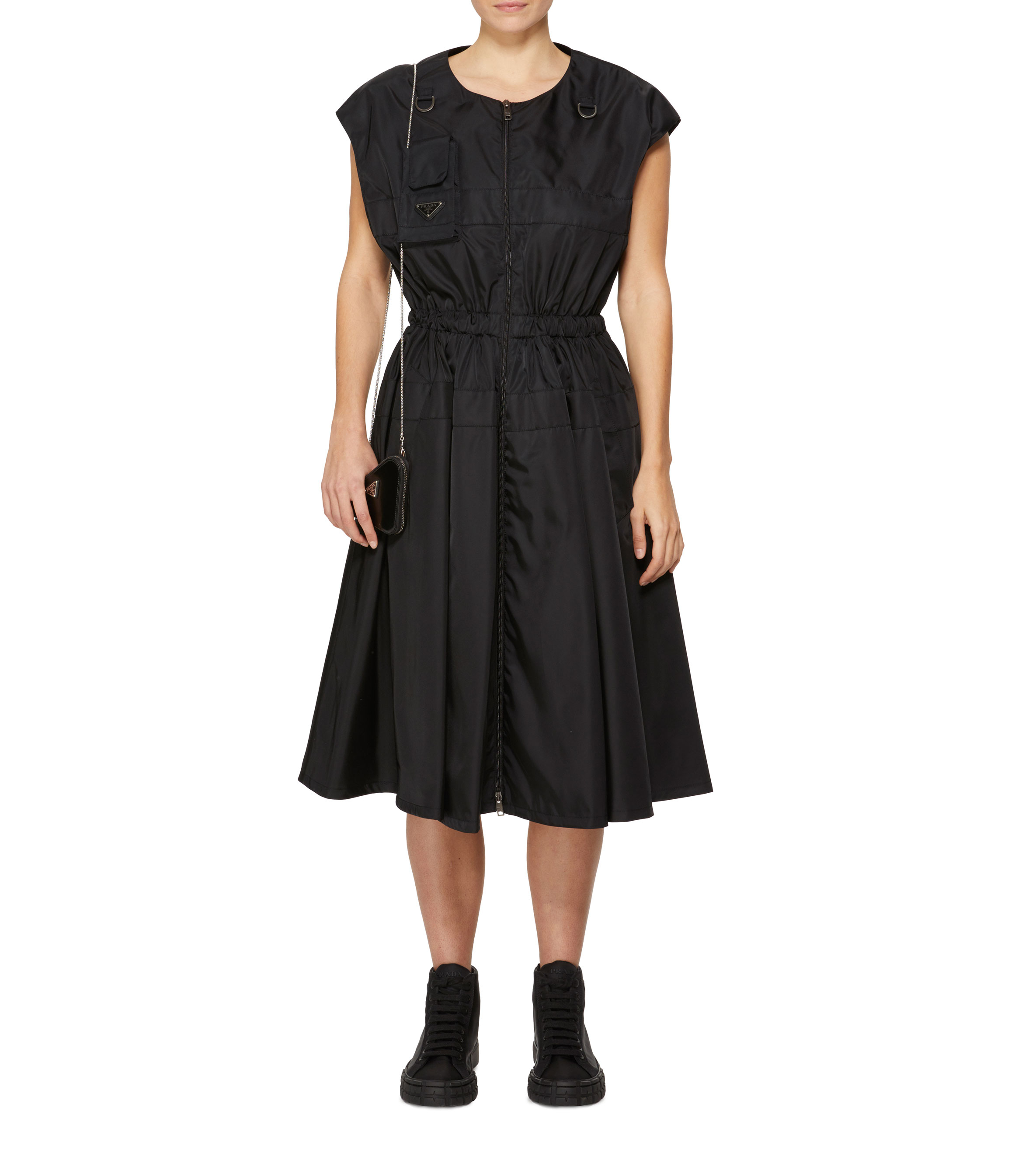Re-Nylon Midi Dress PRADA Black