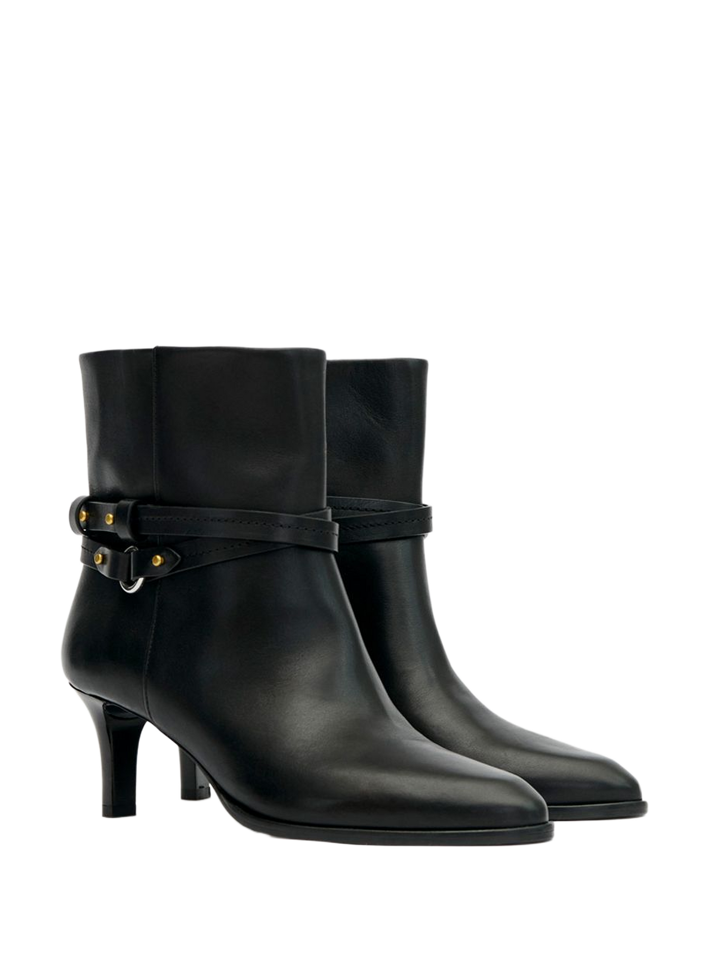 Meyli calf leather heeled boots ISABEL MARANT Black