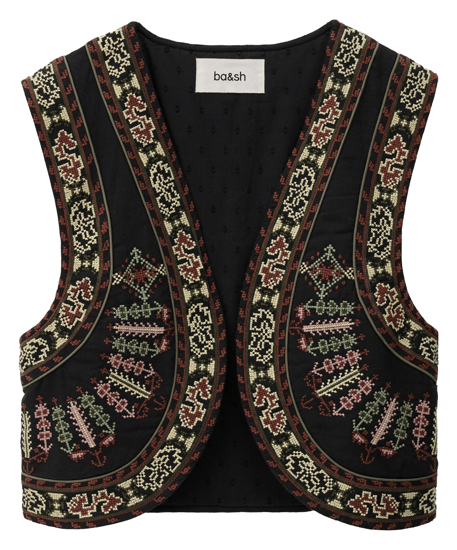 Veste sans manches brodée fosca BA&SH Noir