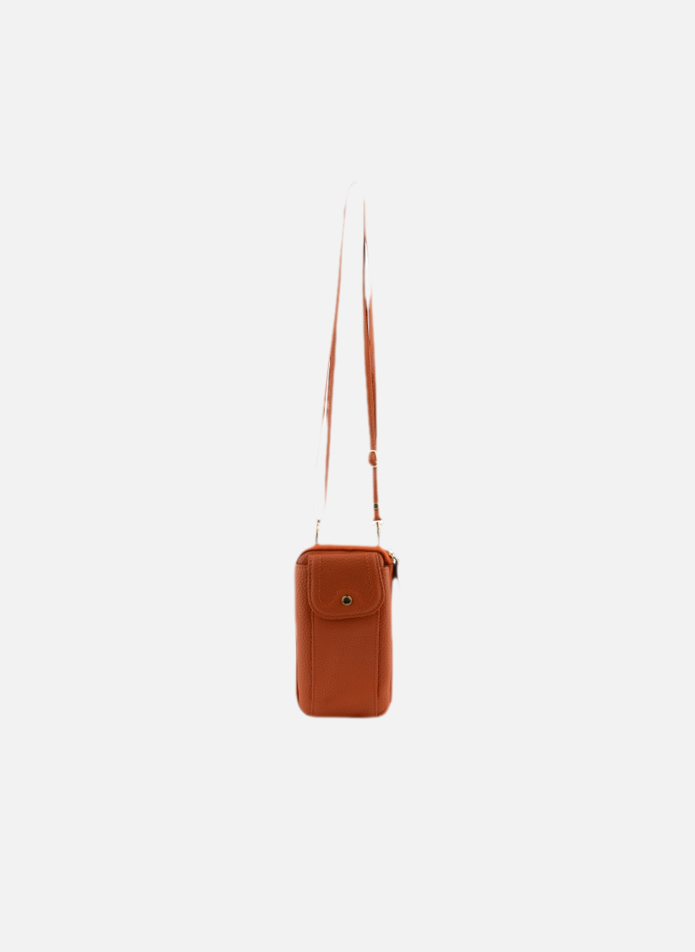 Club | etui téléphone portable en cuir de veau grainé  Orange