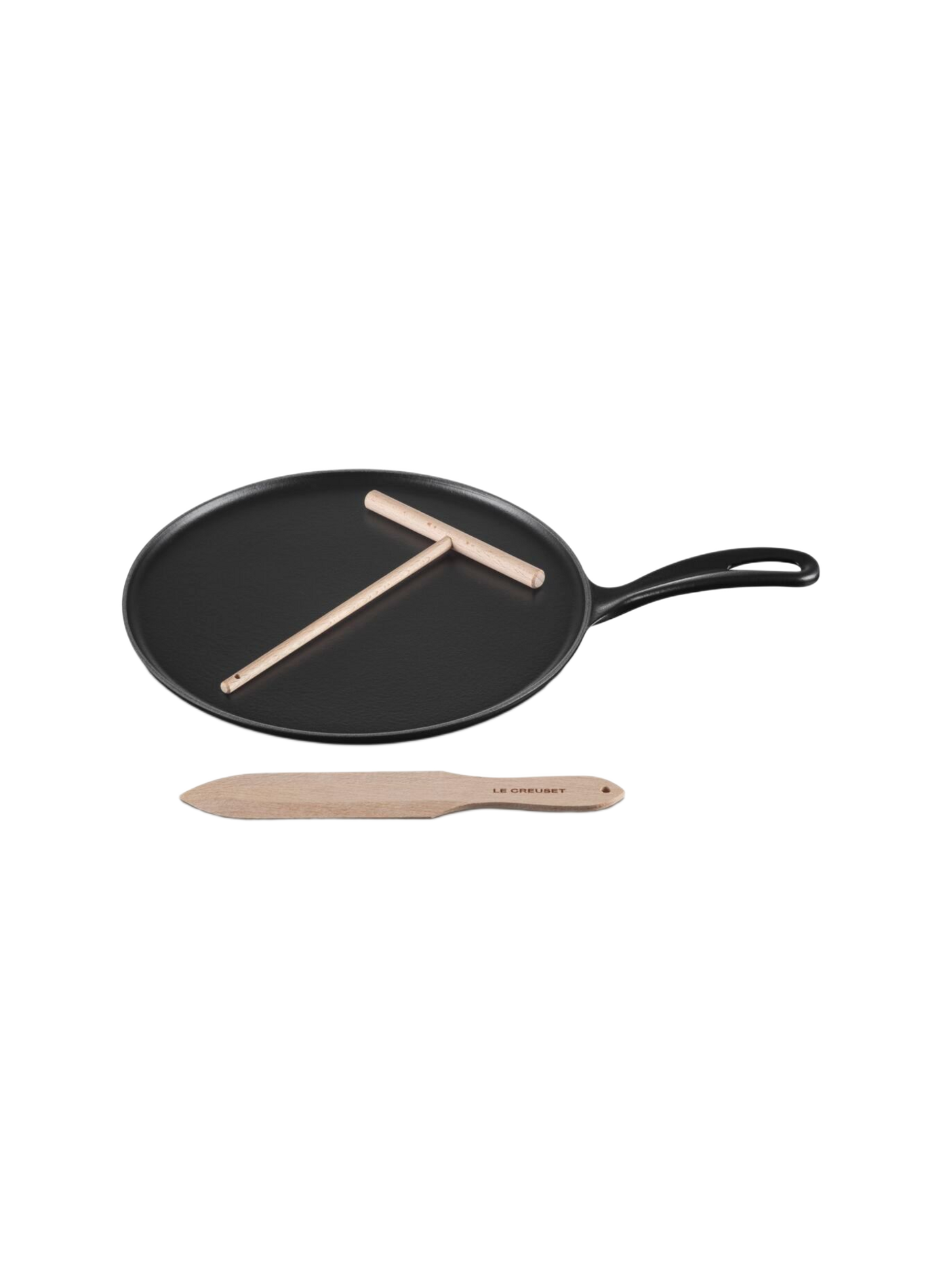 Small enameled cast iron crepe maker LE CREUSET Black