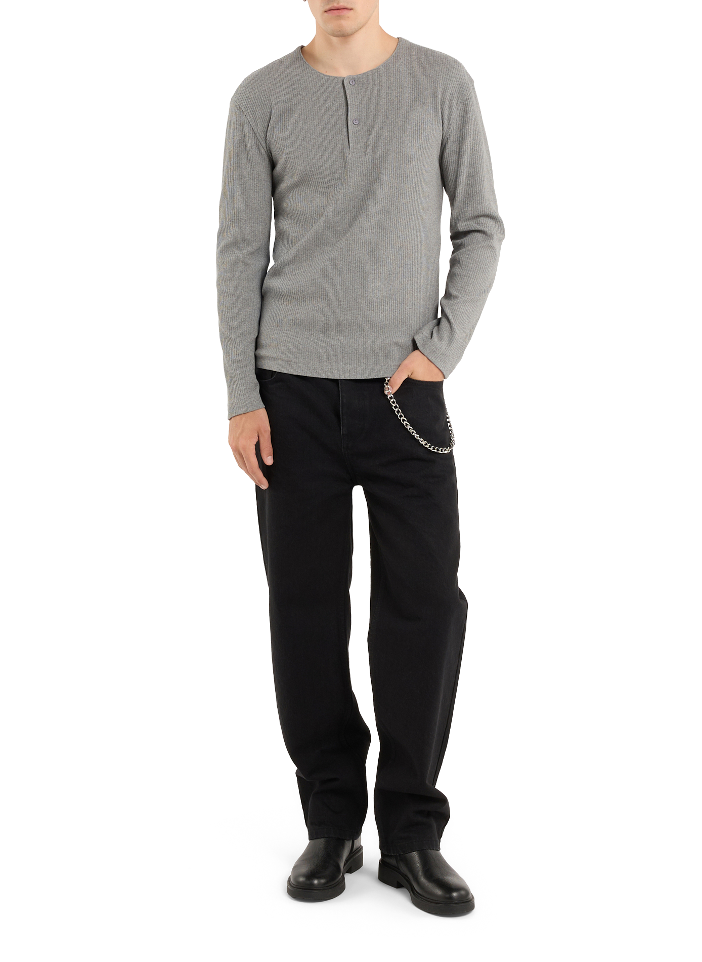 Straight-fit cotton jeans SAISON 1865 Black