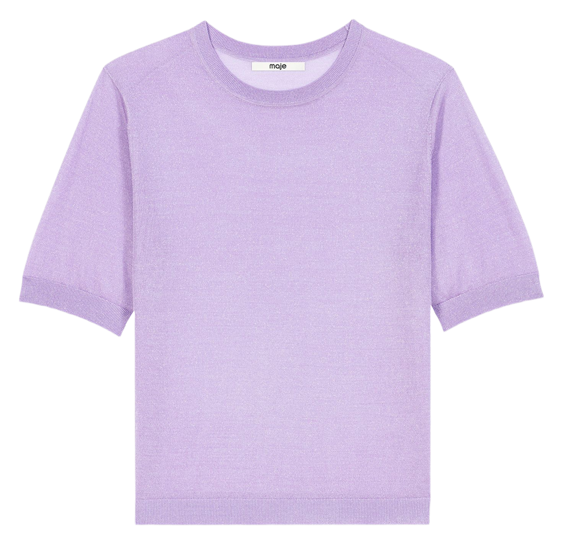 Tee-shirt droit métallisé MAJE Violet
