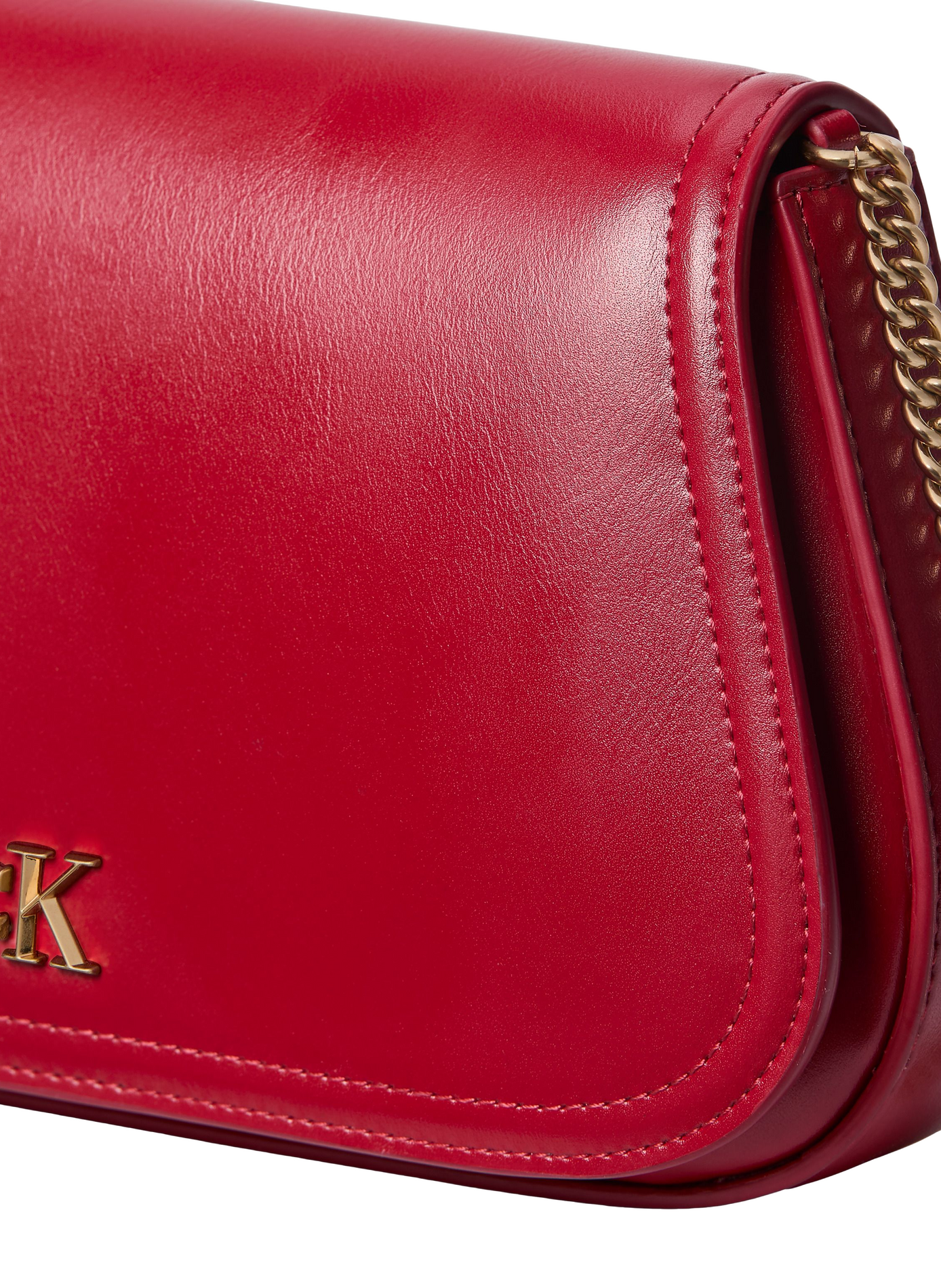 Shoulder Bag with Chain Strap CALVIN KLEIN Red