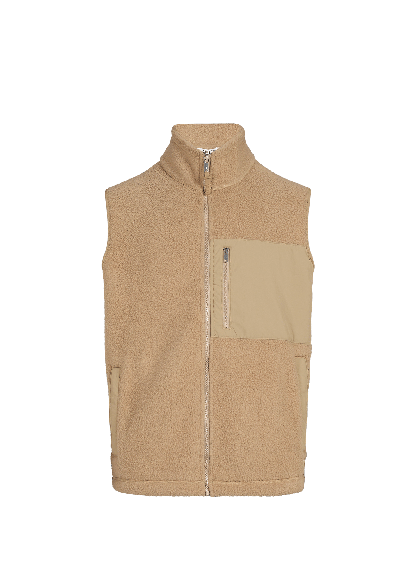 Plain straight high-neck cardigan AIGLE Beige