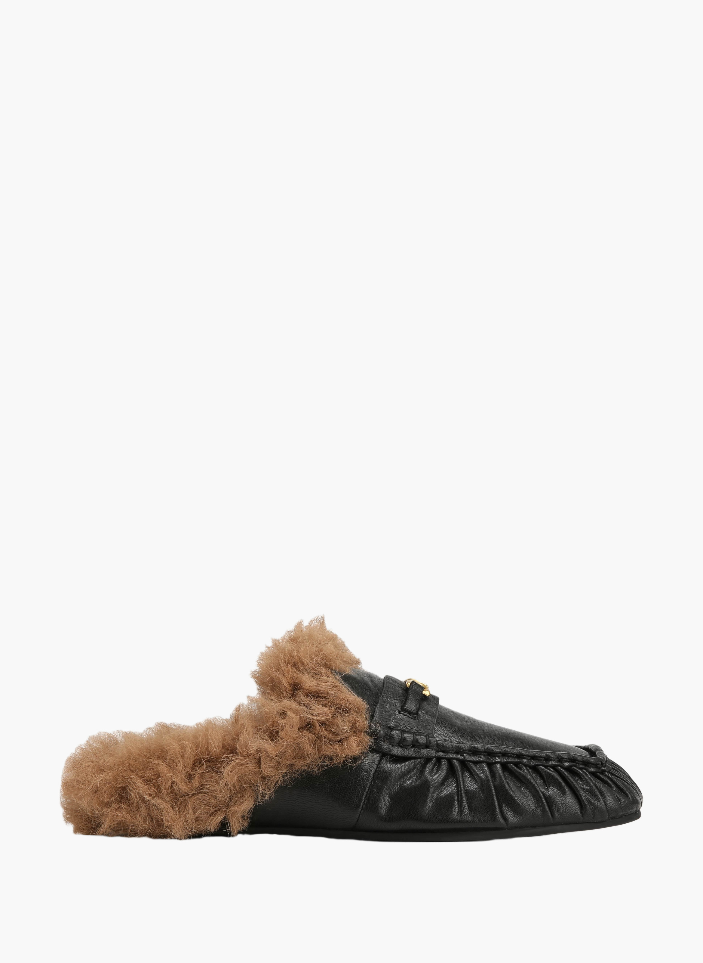 Mules ritz en cuir NAKED WOLFE Noir