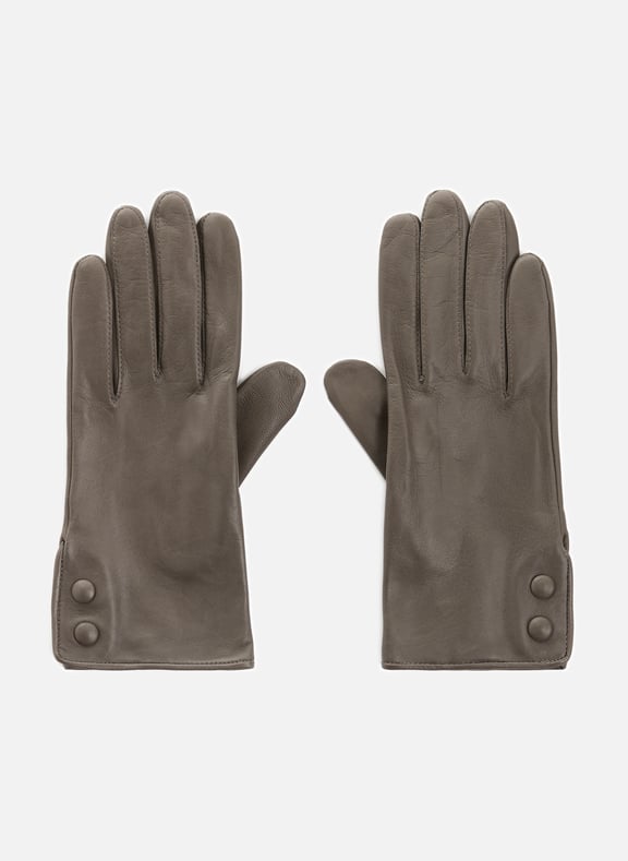 Gants en cuir d'agneau Gris by SAISON 1865 SAISON 1865 Gants en cuir d'agneau Gris