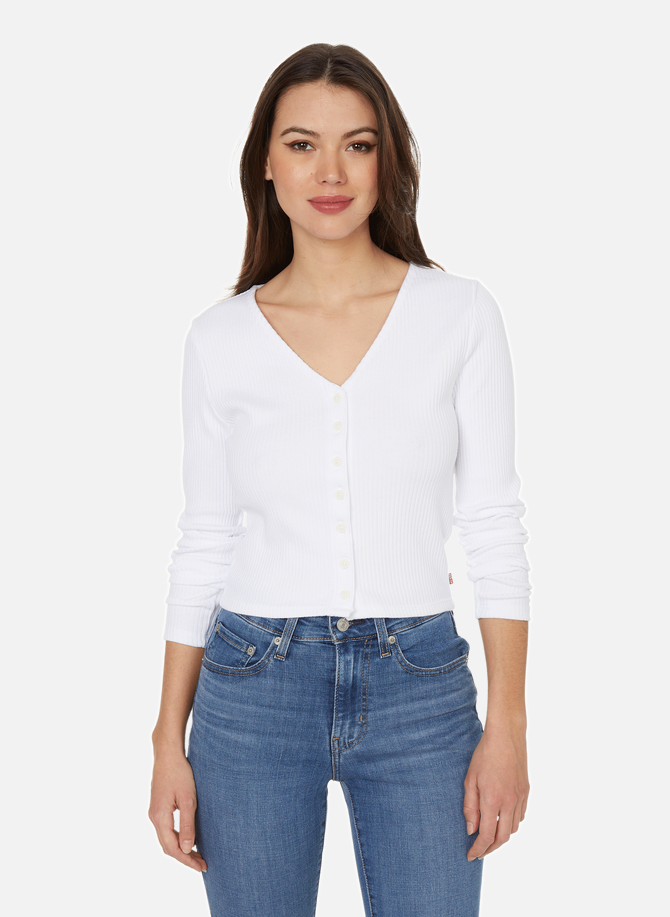 LEVI'S buttoned ribbed top