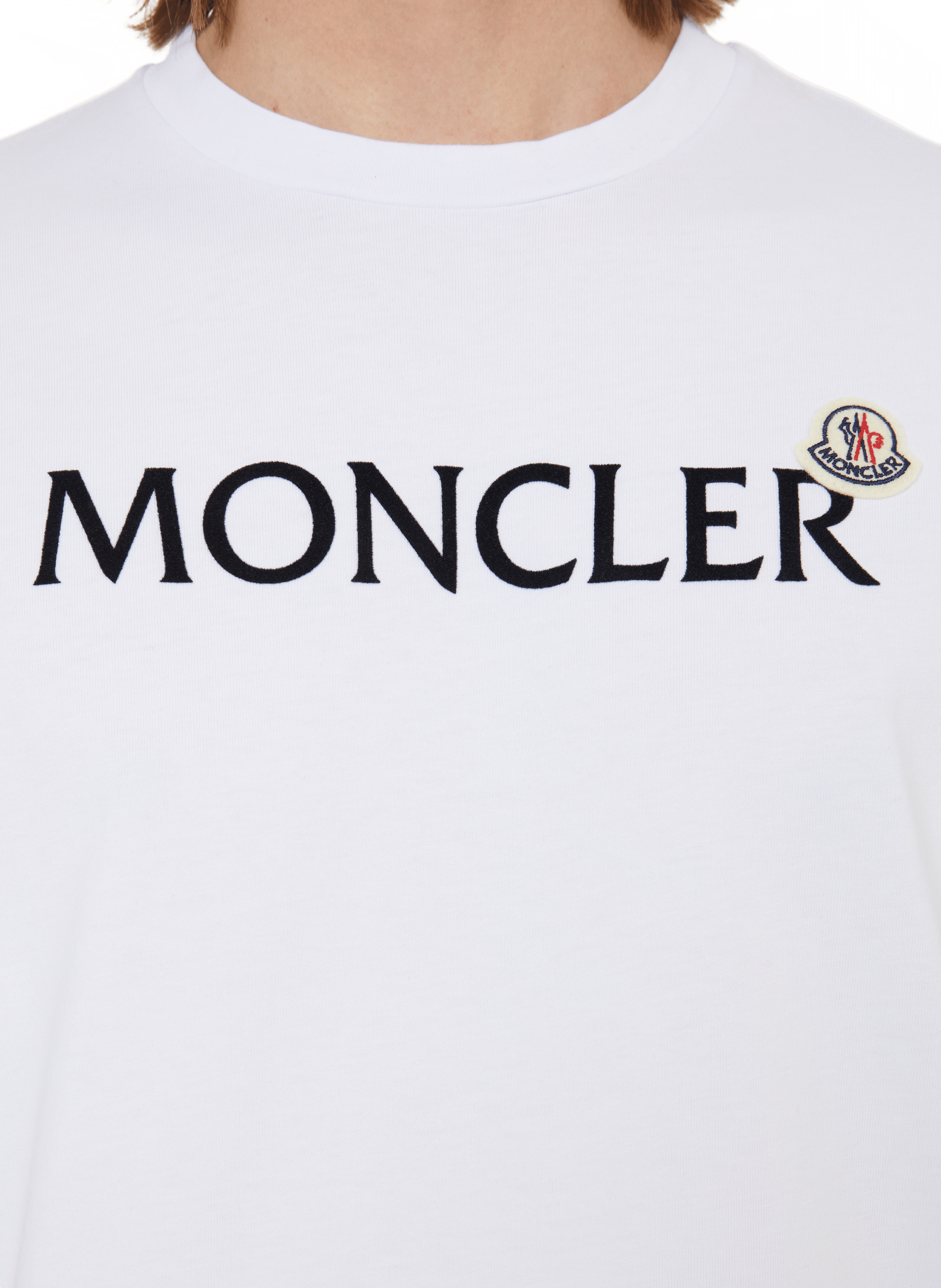 Cotton T-shirt with logo MONCLER White