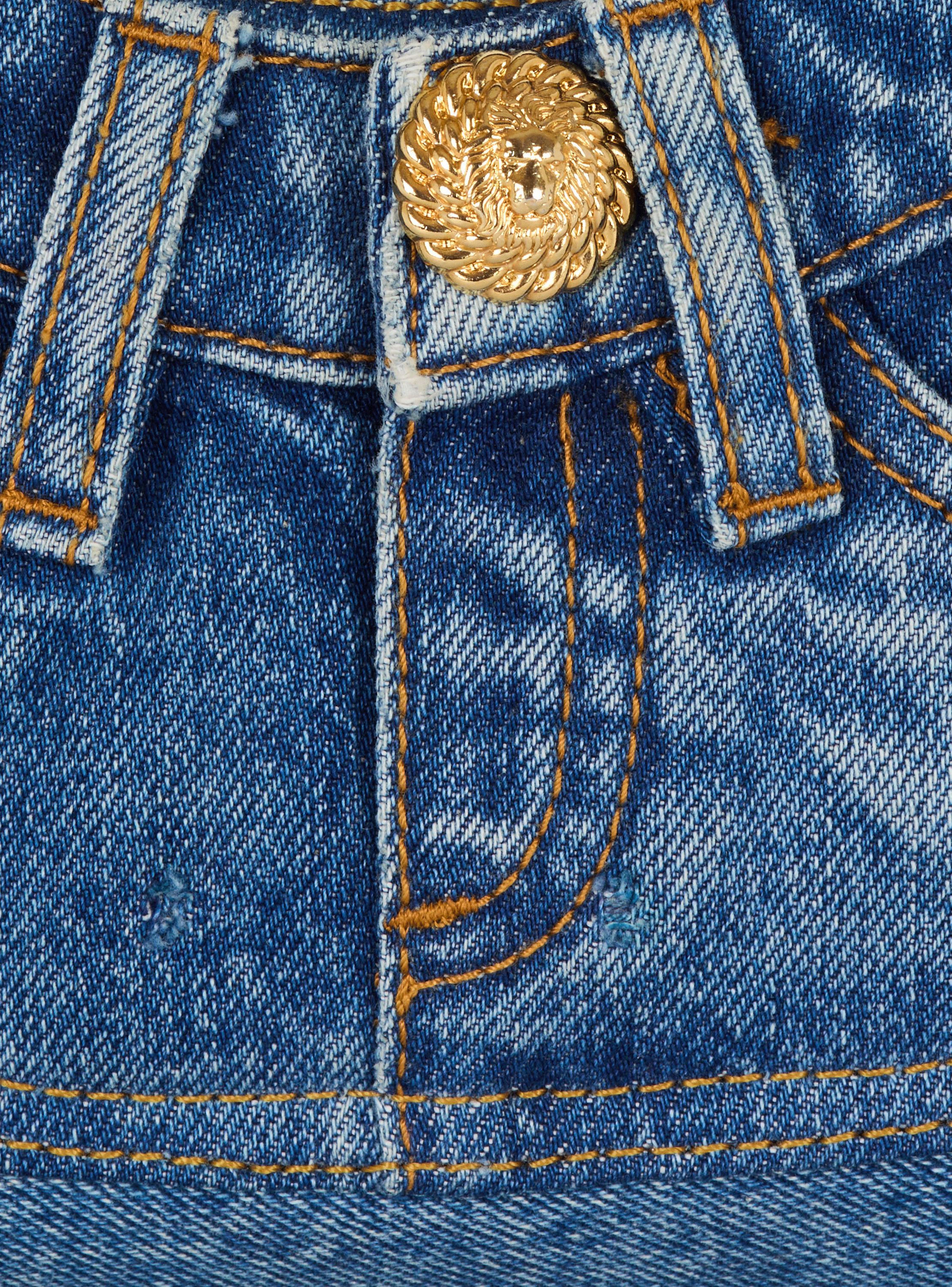 Sac jolie madame medium en denim BALMAIN Bleu