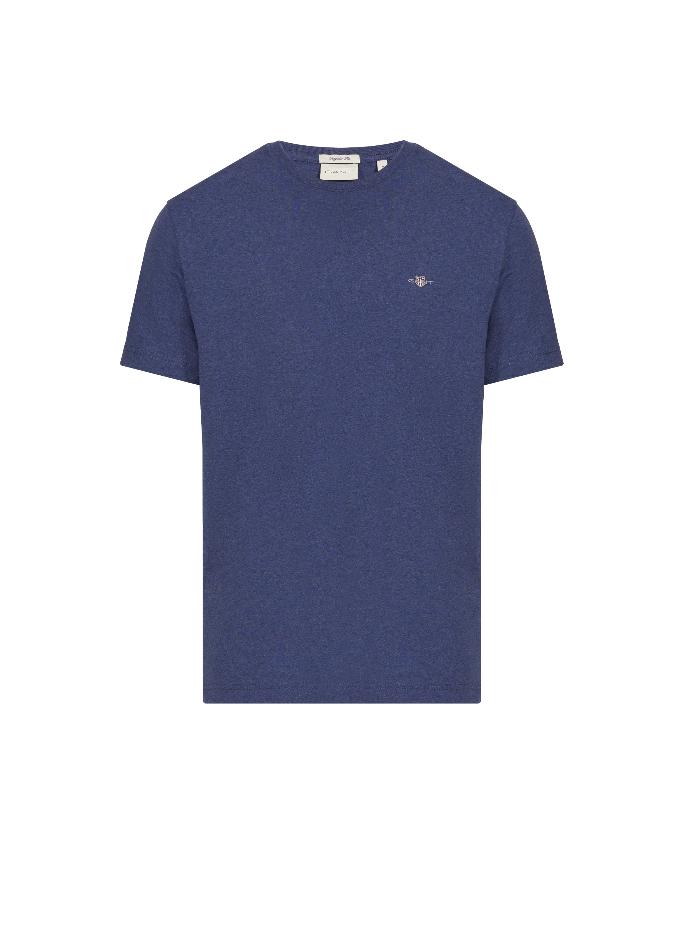 Plain Cotton T-shirt TSMC 2003184 301 Dk jeansblue melange