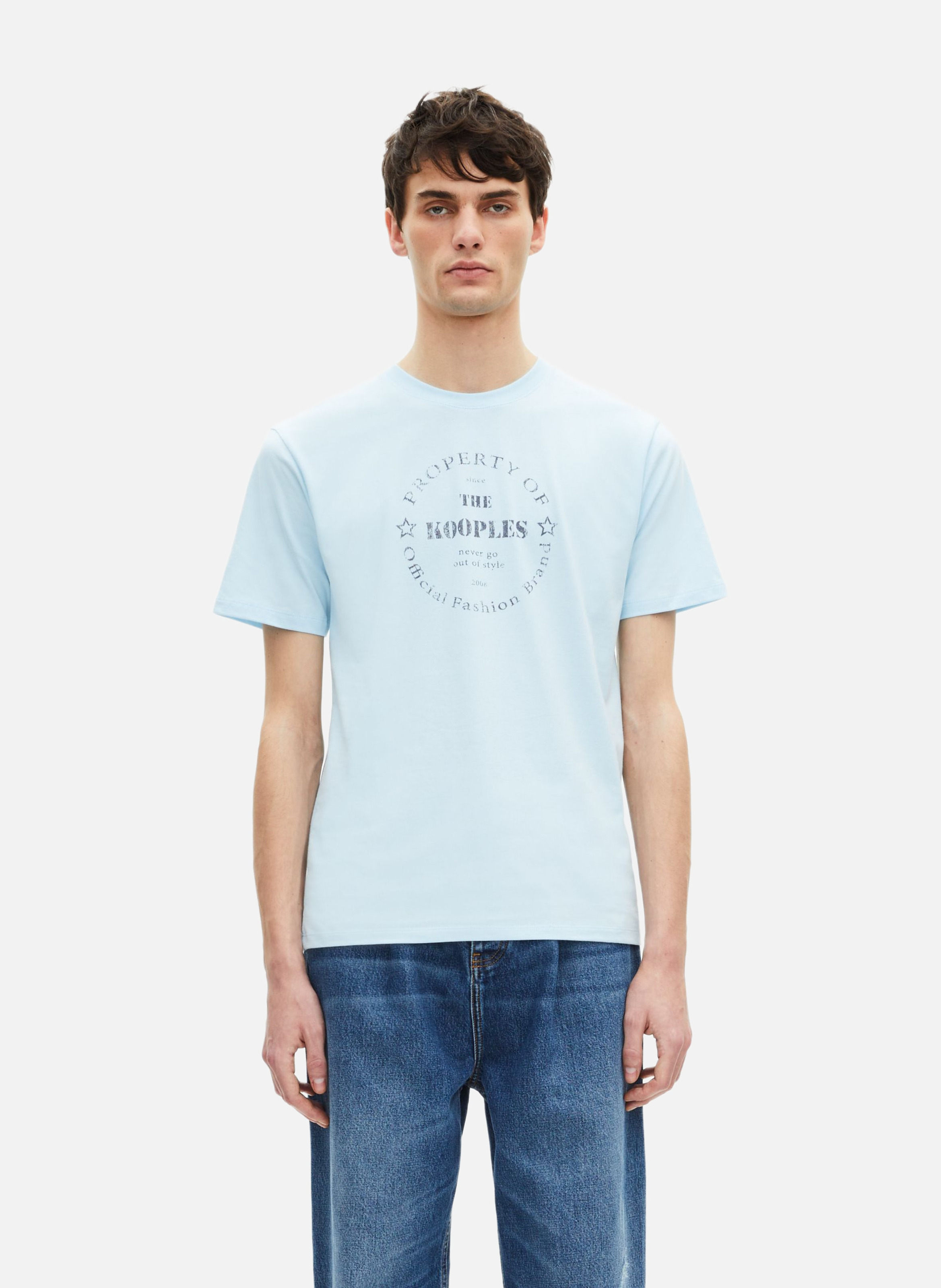 T-shirt Coupe Droite à Sérigraphie The Kooples Homme