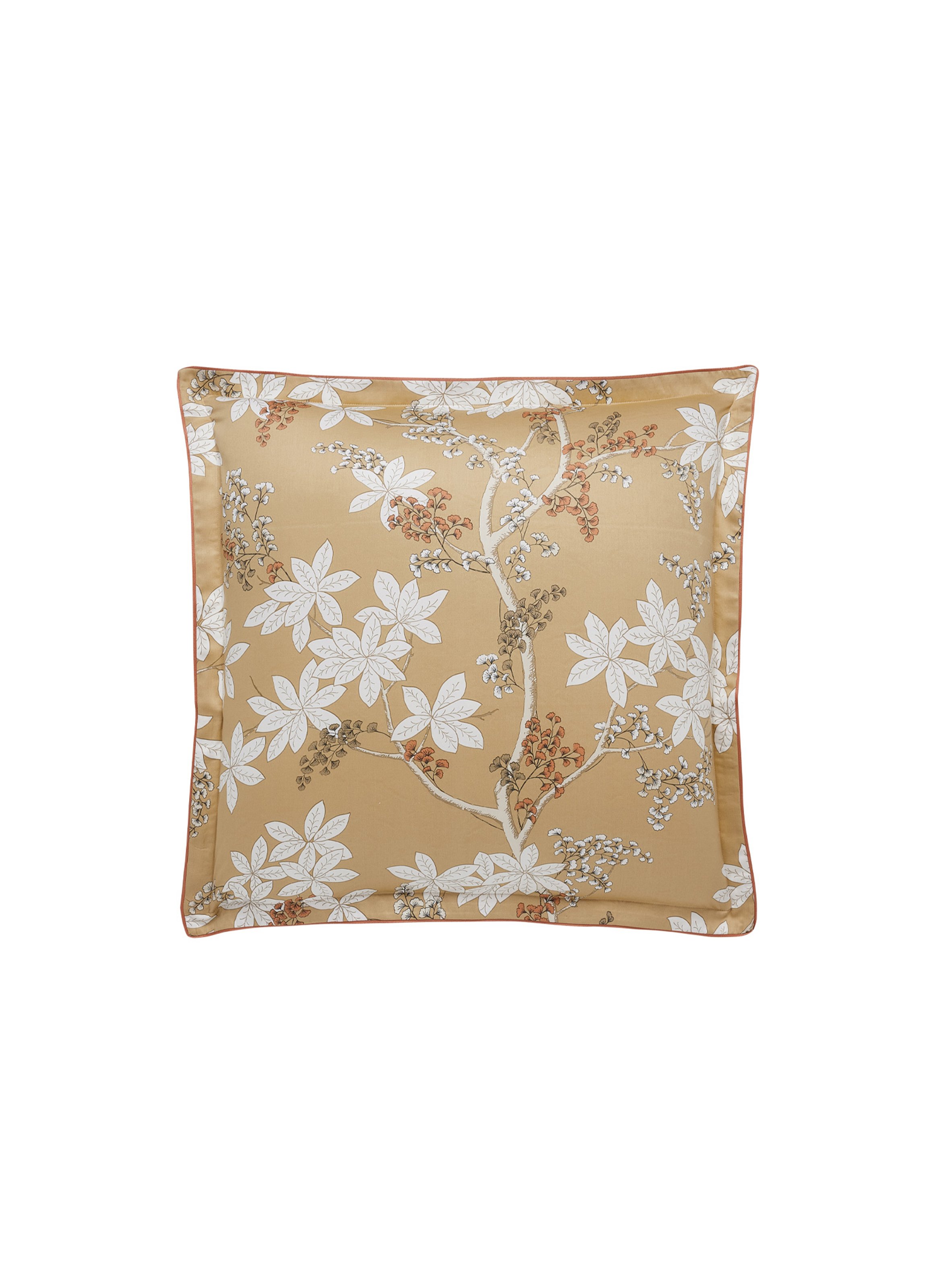 Taie d'oreiller imprimée en satin de coton bio, légende ALEXANDRE TURPAULT Jaune