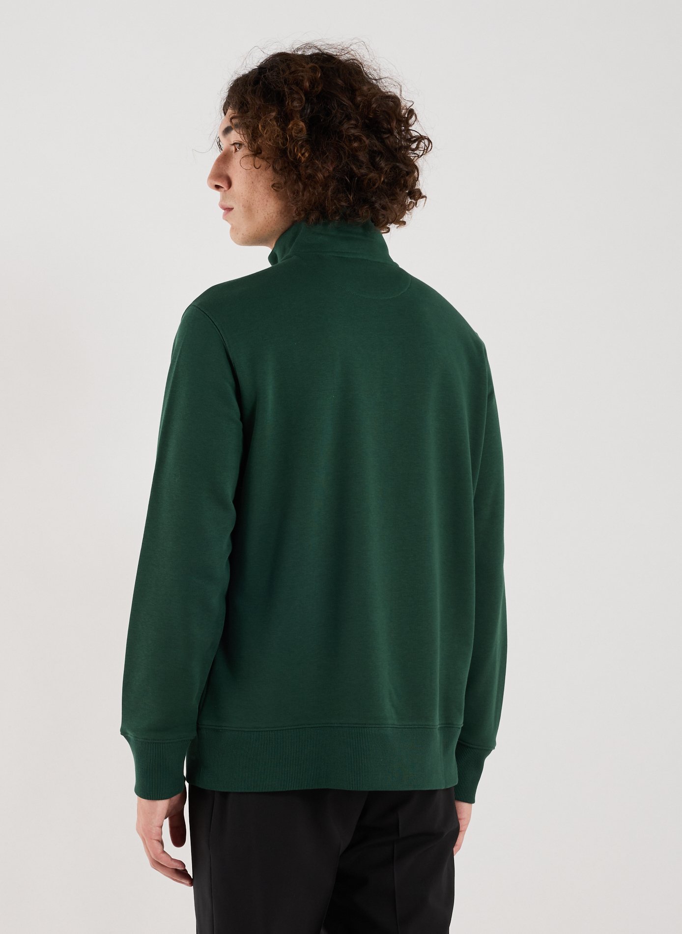 Cotton half-zip sweatshirt GANT Green