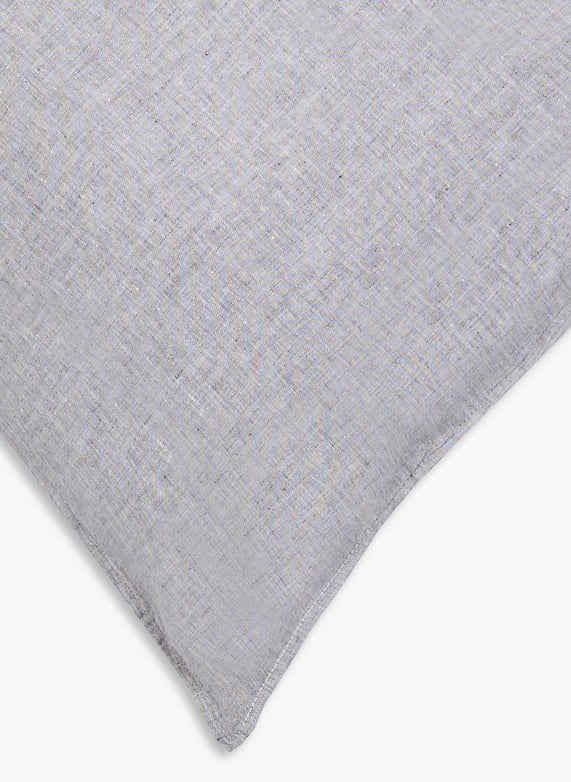 Taie d'oreiller en lin lavé | Argent by AU PRINTEMPS PARIS Taie d'oreiller en lin lavé Argent