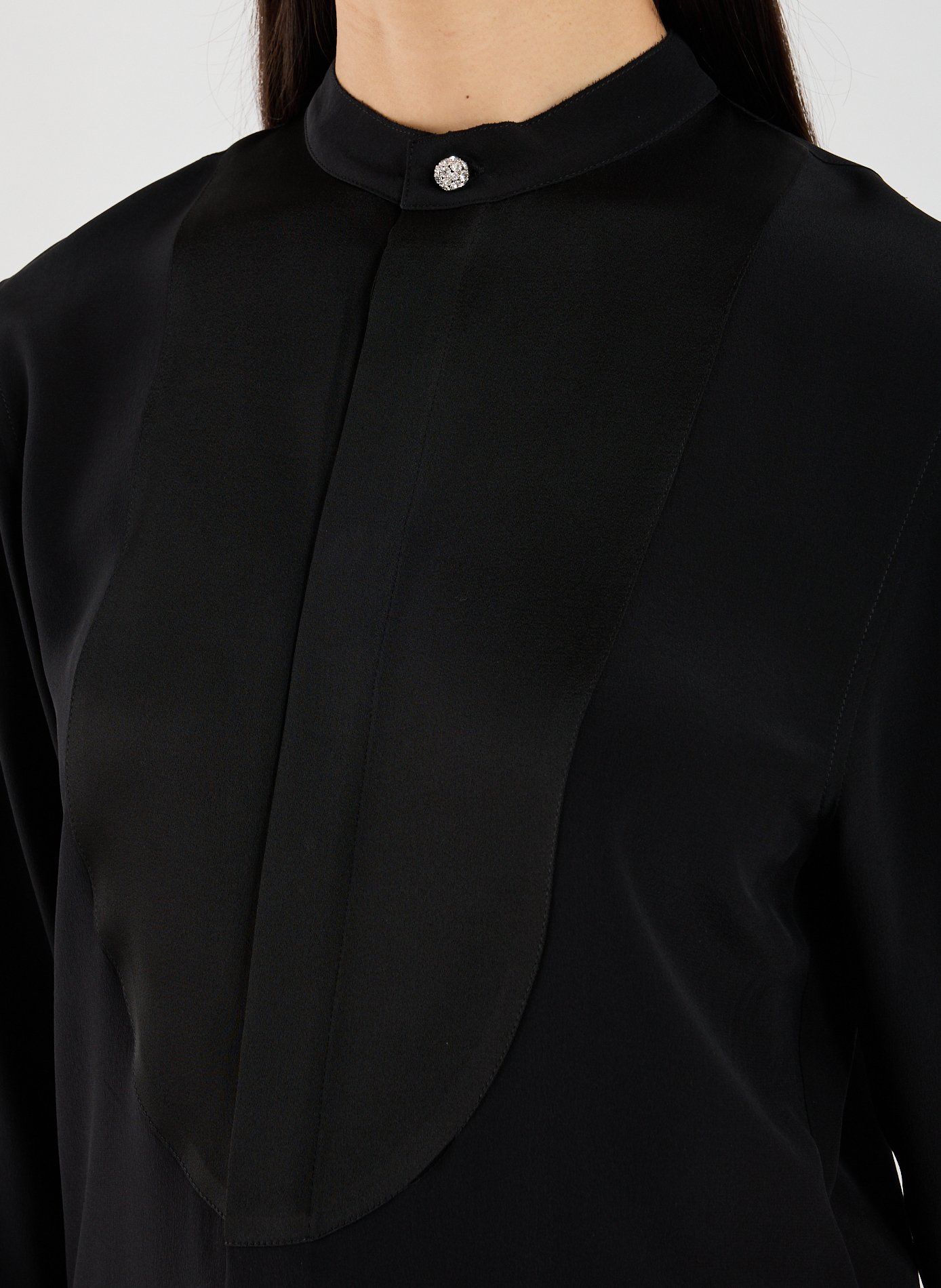 Oversize tie-neck Blouse VICTORIA BECKHAM Black