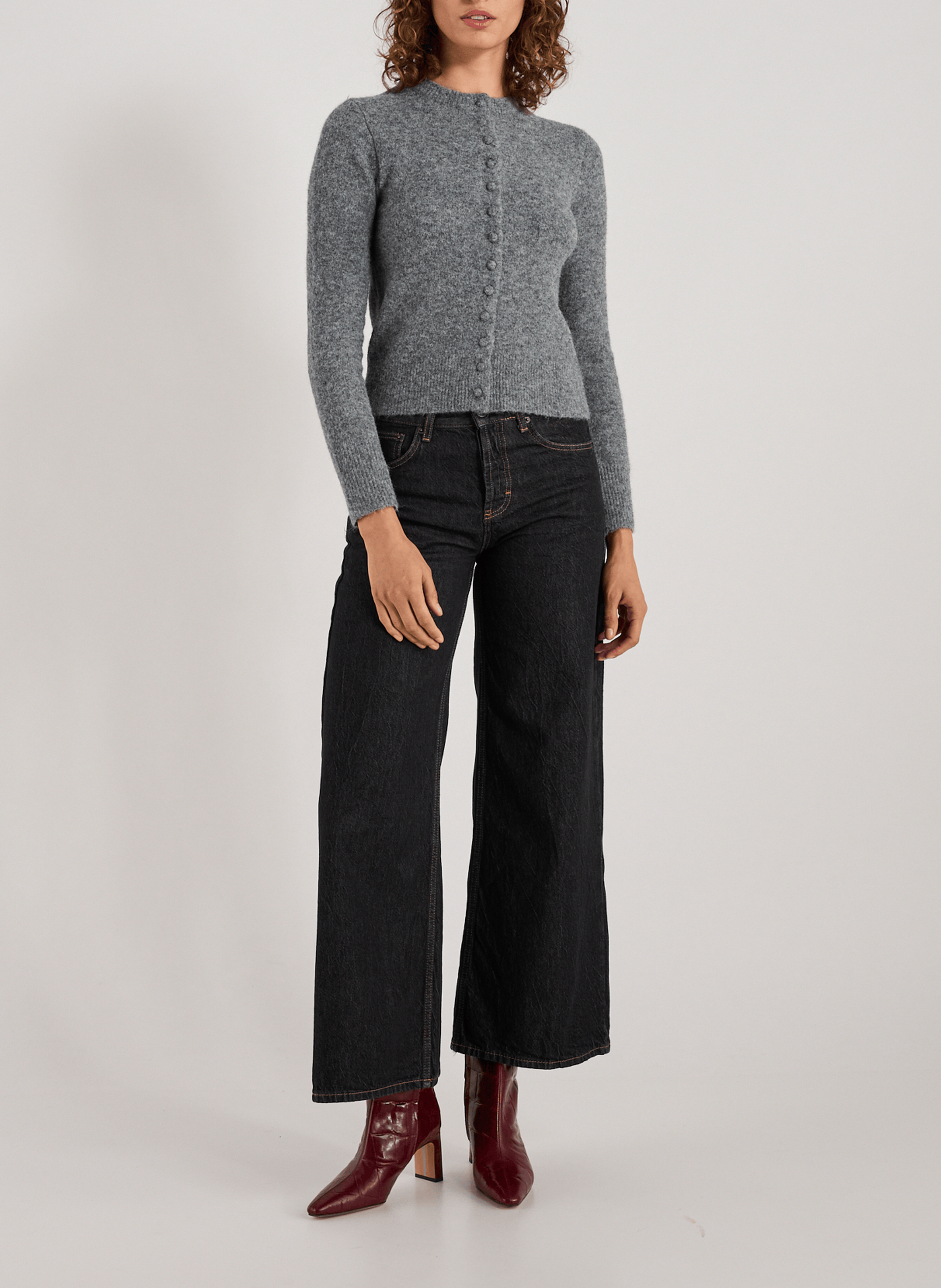 Cardigan uni TOPSHOP Gris