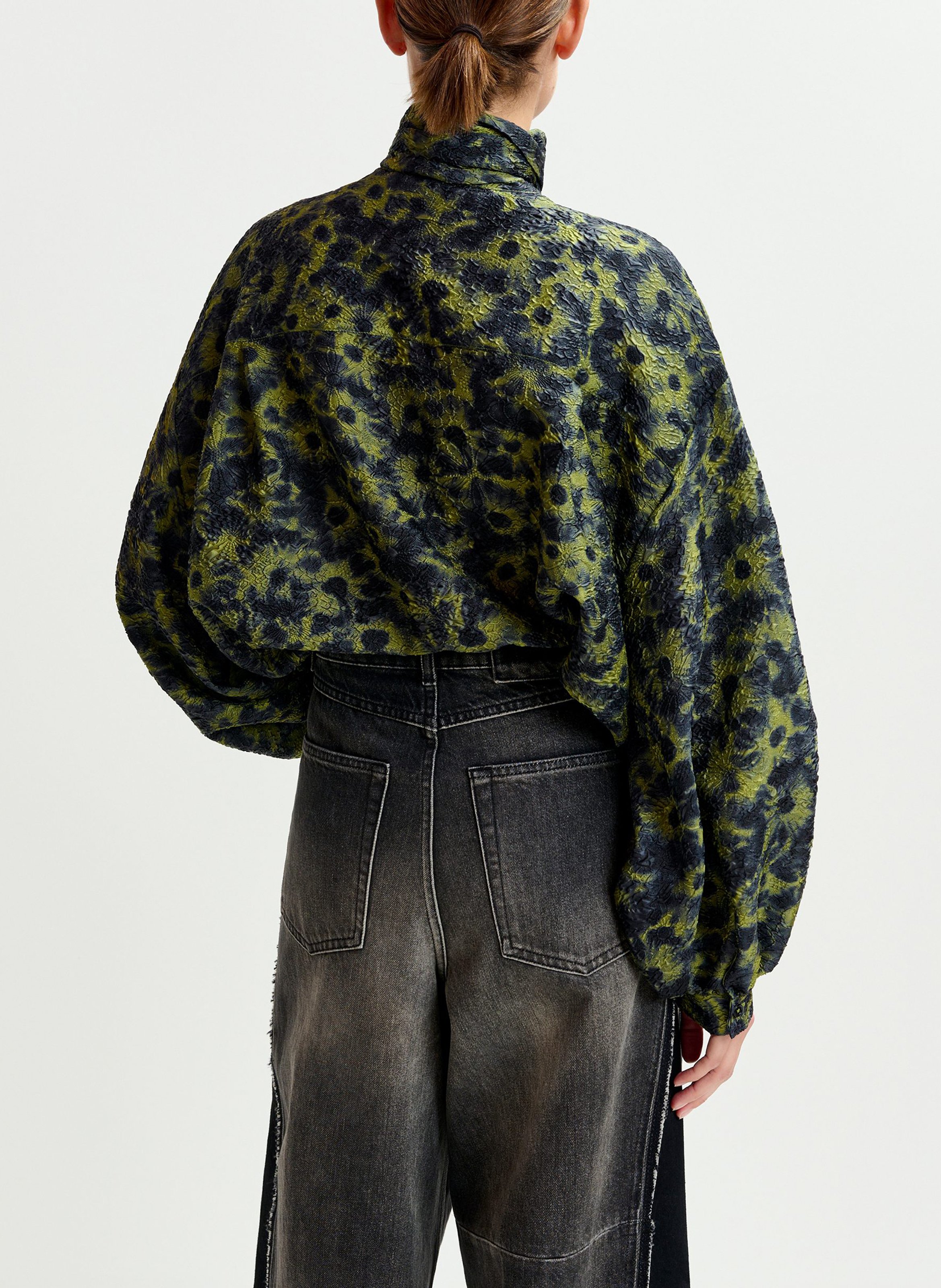 Chemise imprimée à boutons oversize illicium ESSENTIEL ANTWERP Vert