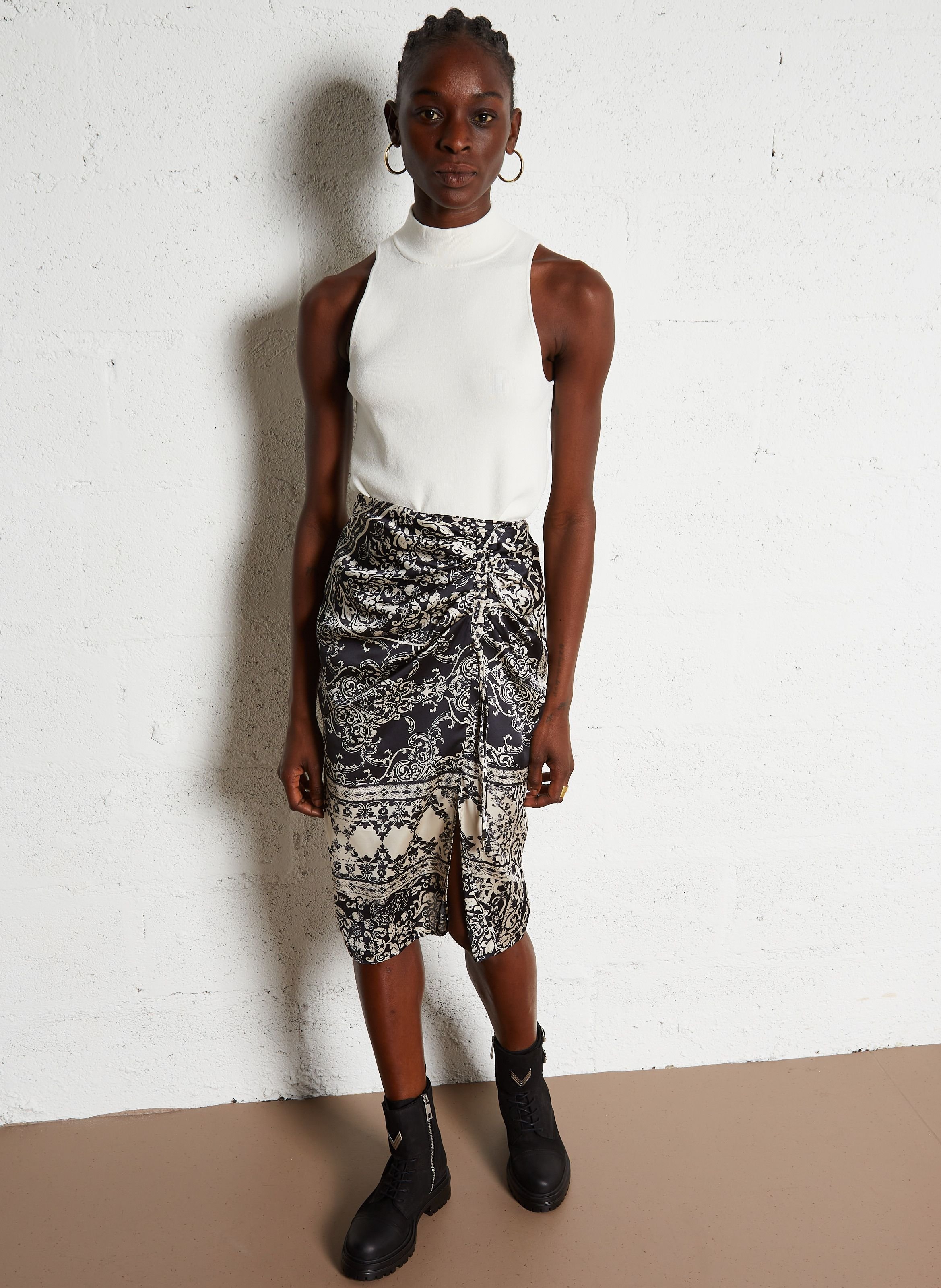 Bottines bi-matière IKKS Noir