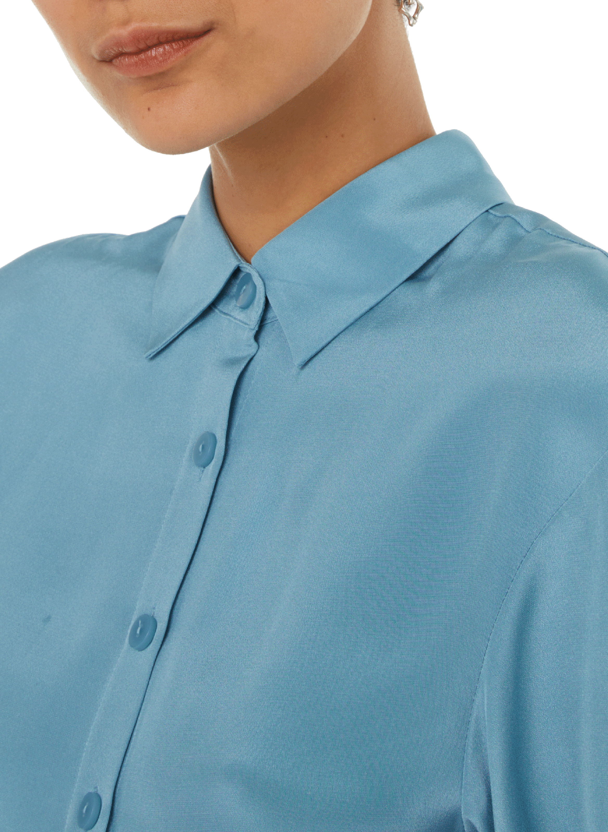 Chemise courte en soie CHRISTOPHER ESBER No color