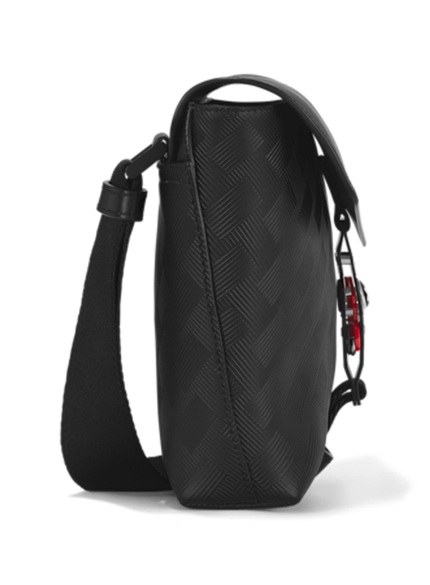 Textured leather shoulder bag MONTBLANC Black