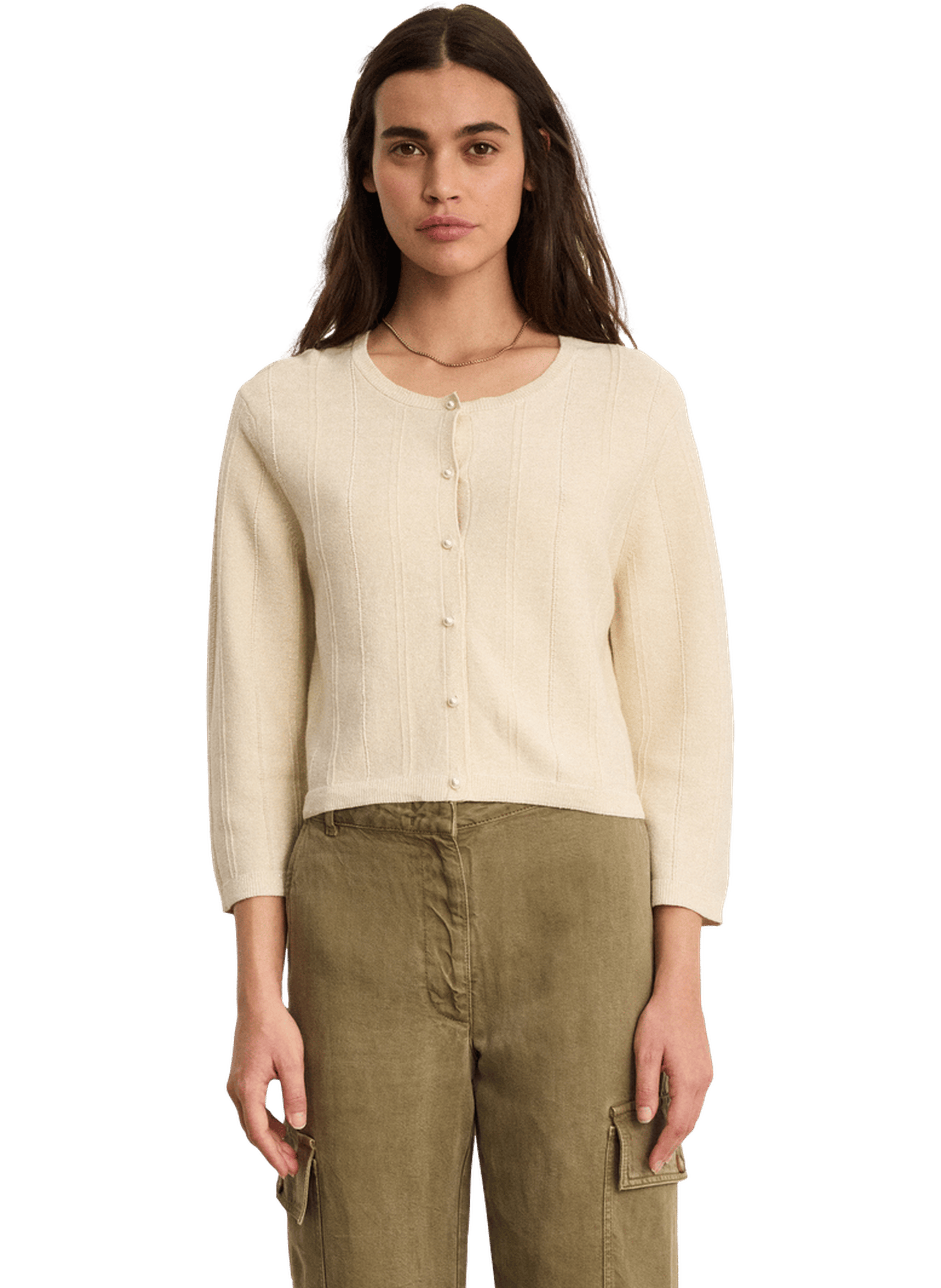 Gilet en coton et soie à lurex - loane PABLO Doré