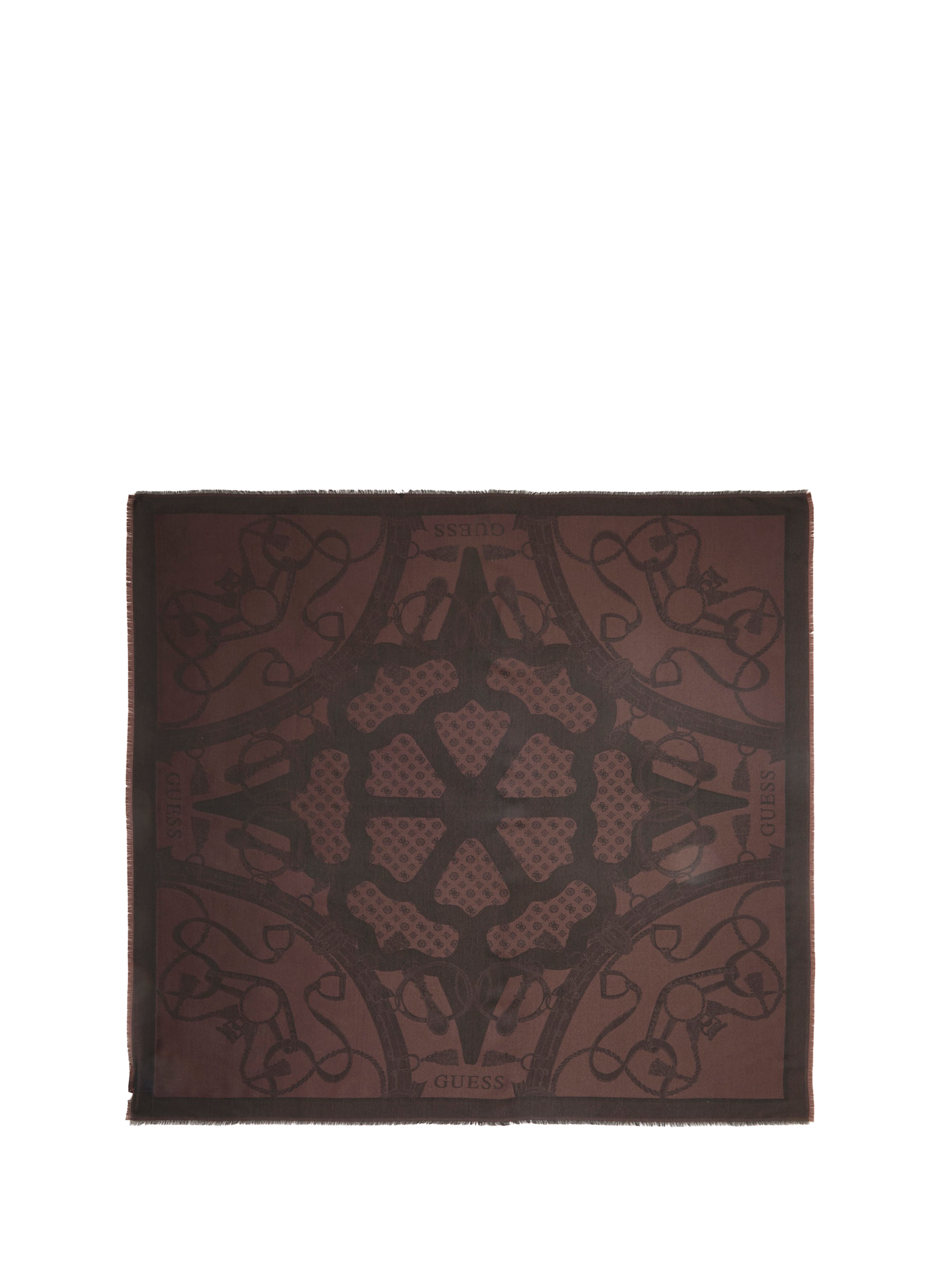 Foulard imprimé logo Dita GUESS Marron