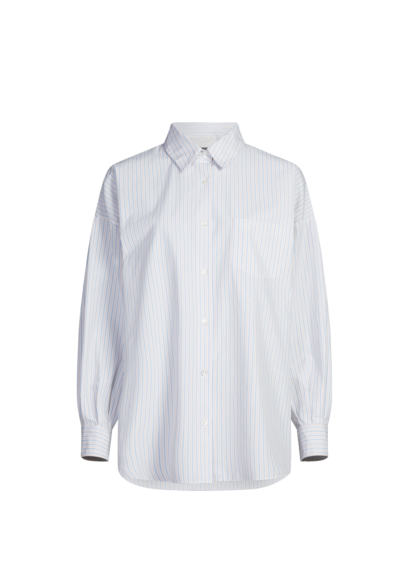 Chemise Giorgia en popeline rayée de coton BELLEROSE Bleu