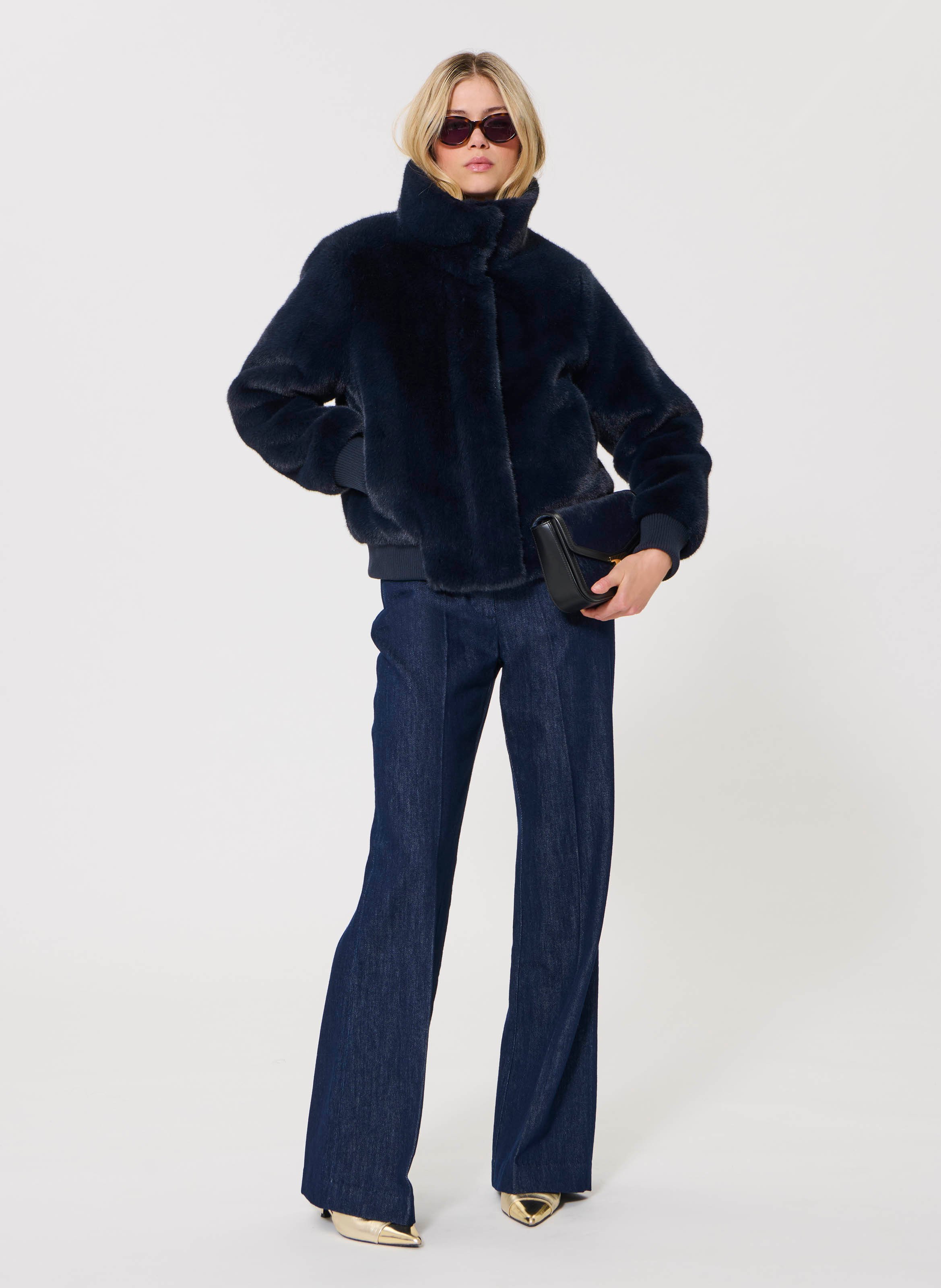 Fausse fourrure bertille TARA JARMON Bleu