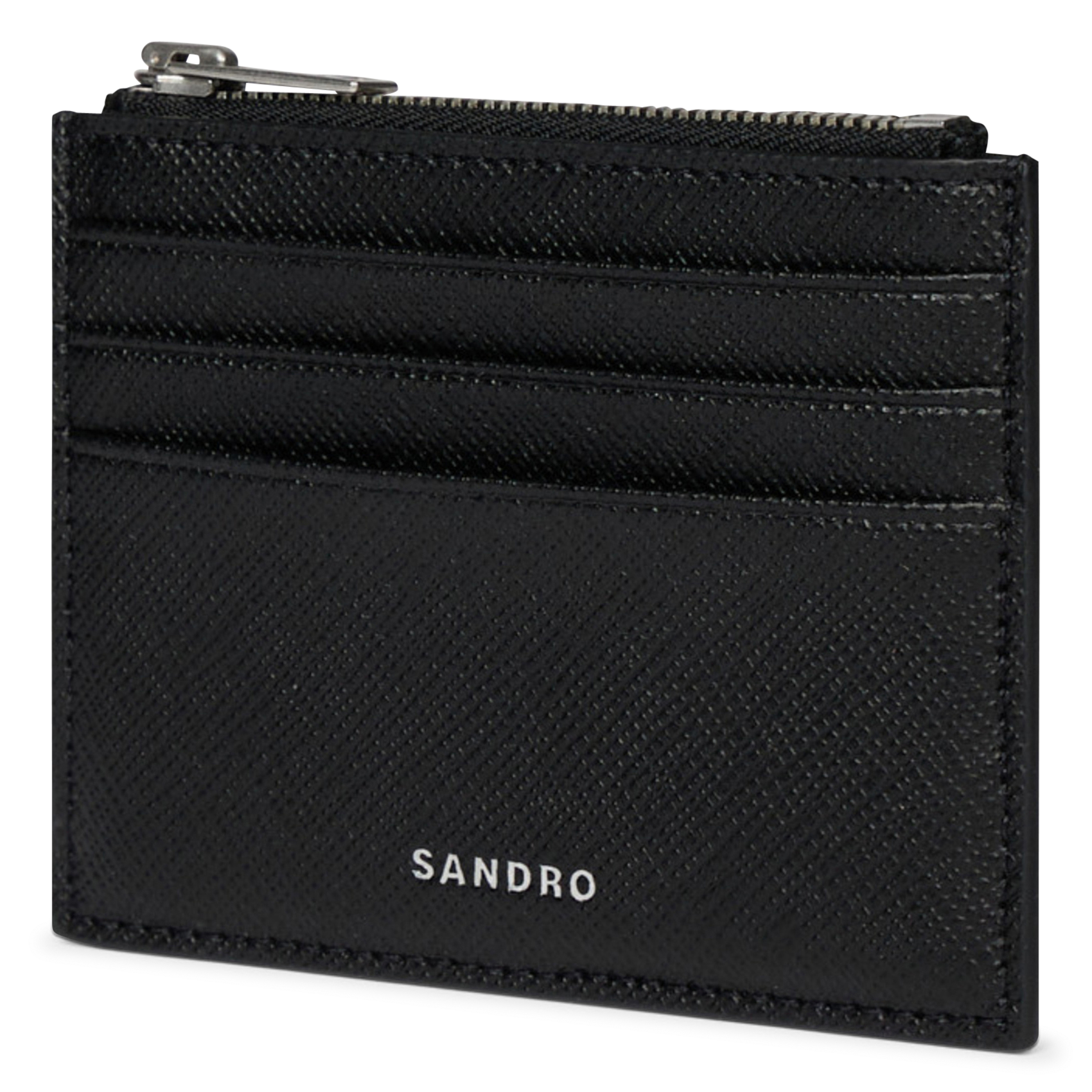 Porte-cartes texturé SANDRO Noir