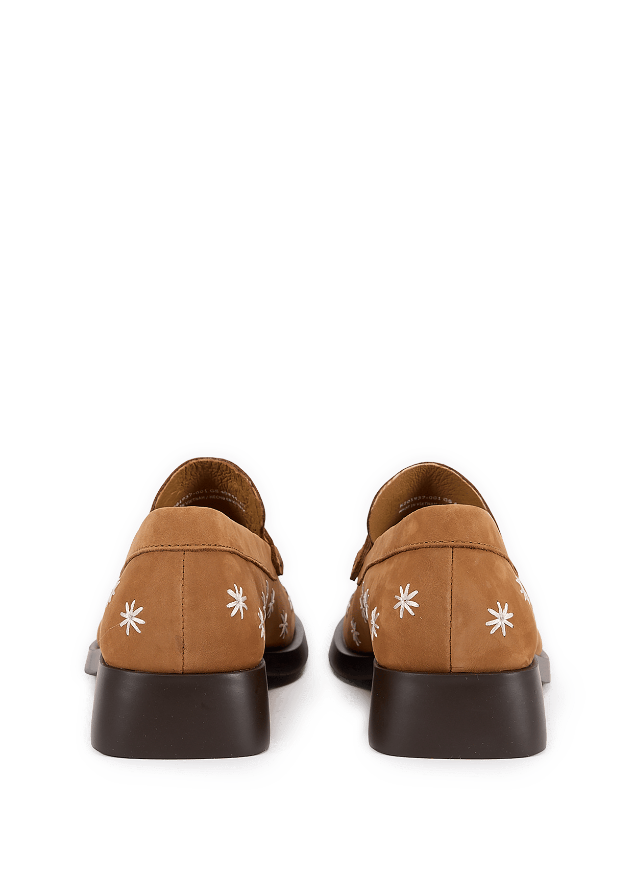 Mocassins Dana à fleurs en cuir CAMPER Marron