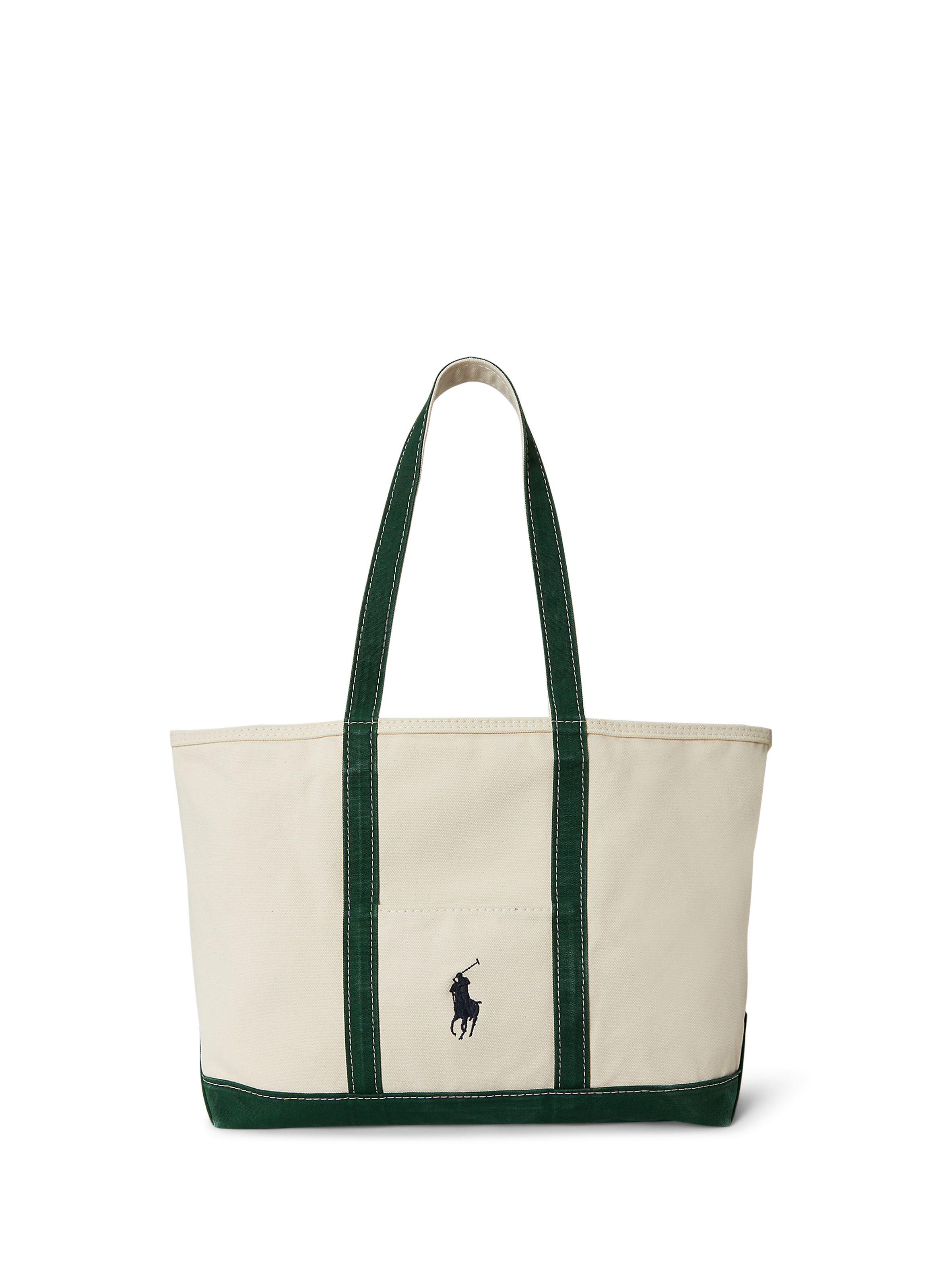Sac cabas à logo en coton  Cream green