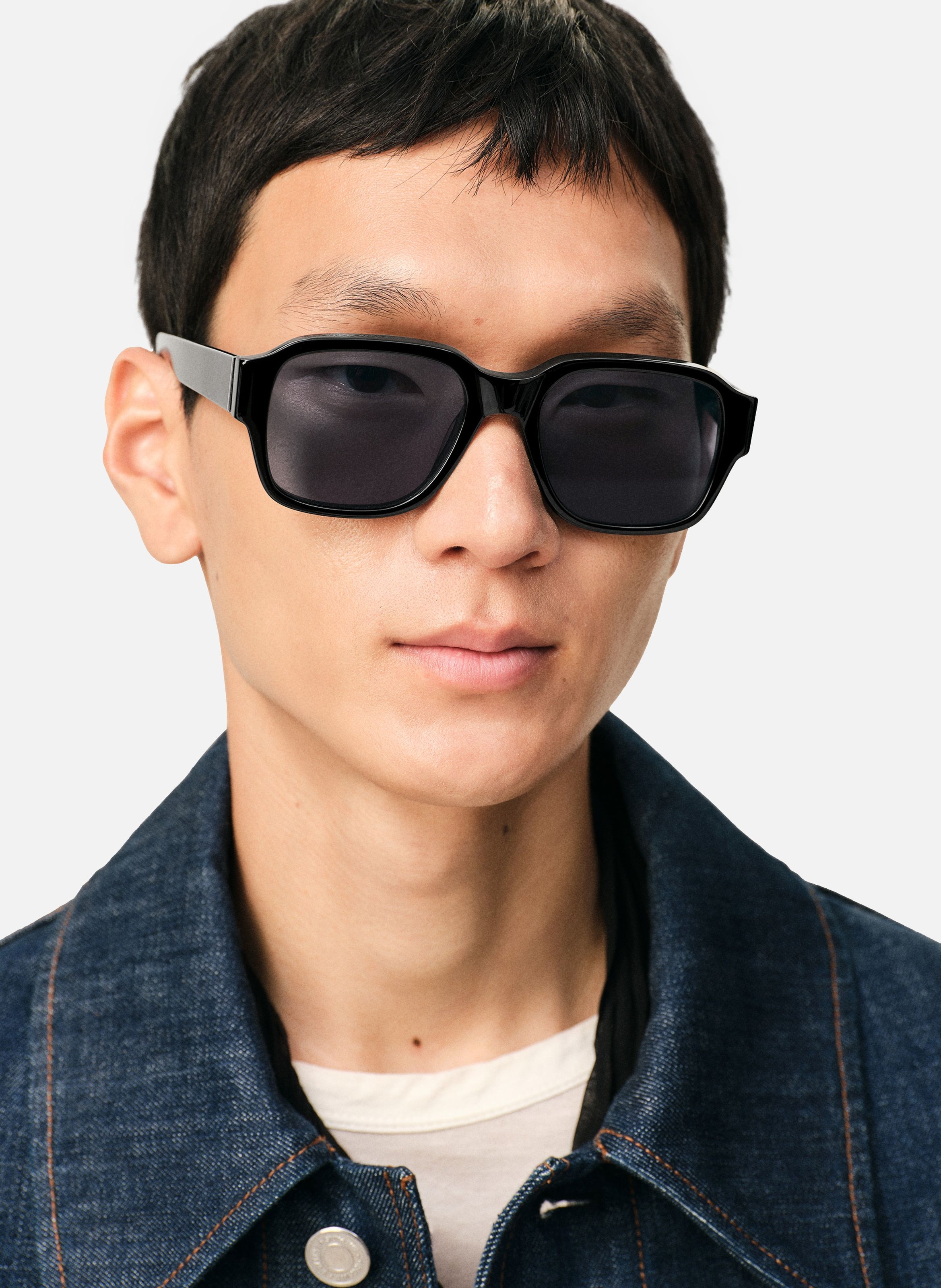 Lunettes de soleil 75006 en acétate unisexes AMI PARIS Noir