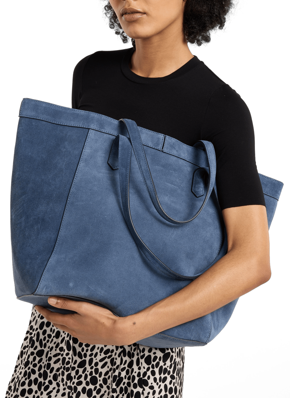 Enzo leather tote bag SAISON 1865 Blue