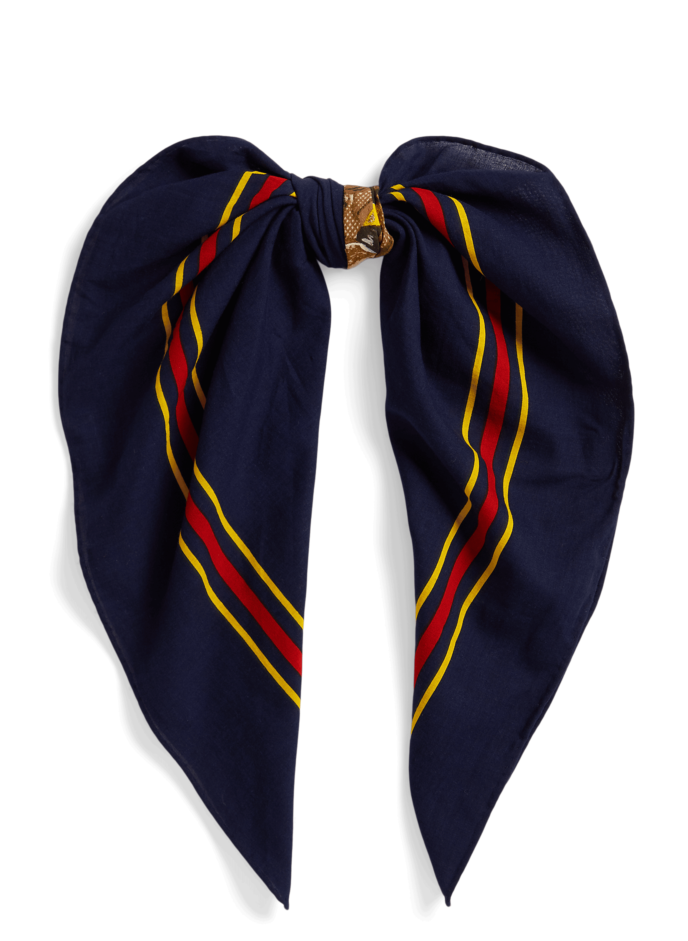 Foulard carré imprimé en coton POLO RALPH LAUREN Bleu