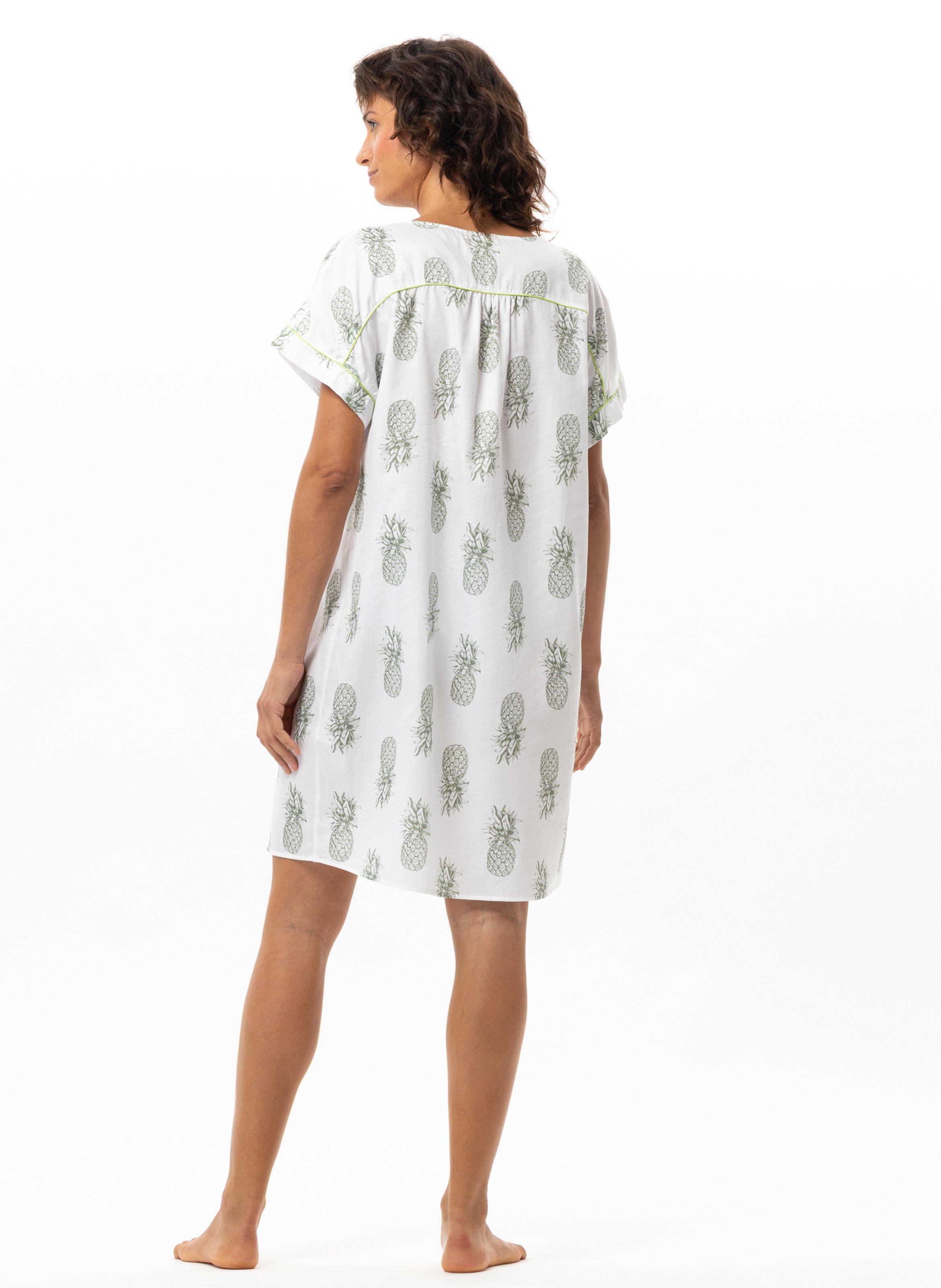 Chemise de nuit en coton acapulco 201 LE CHAT Multicolore