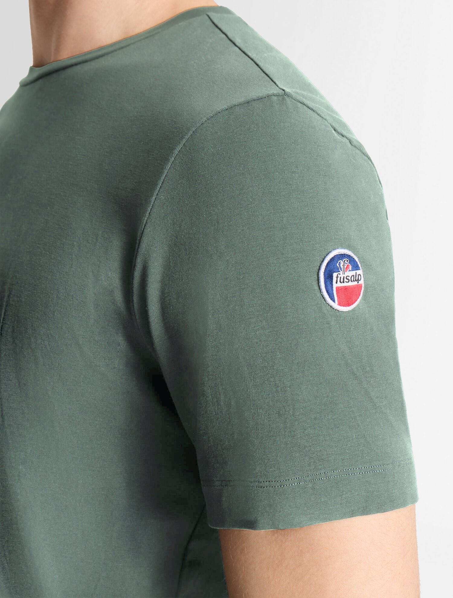 T-shirt riviere col rond coupe regular FUSALP Vert
