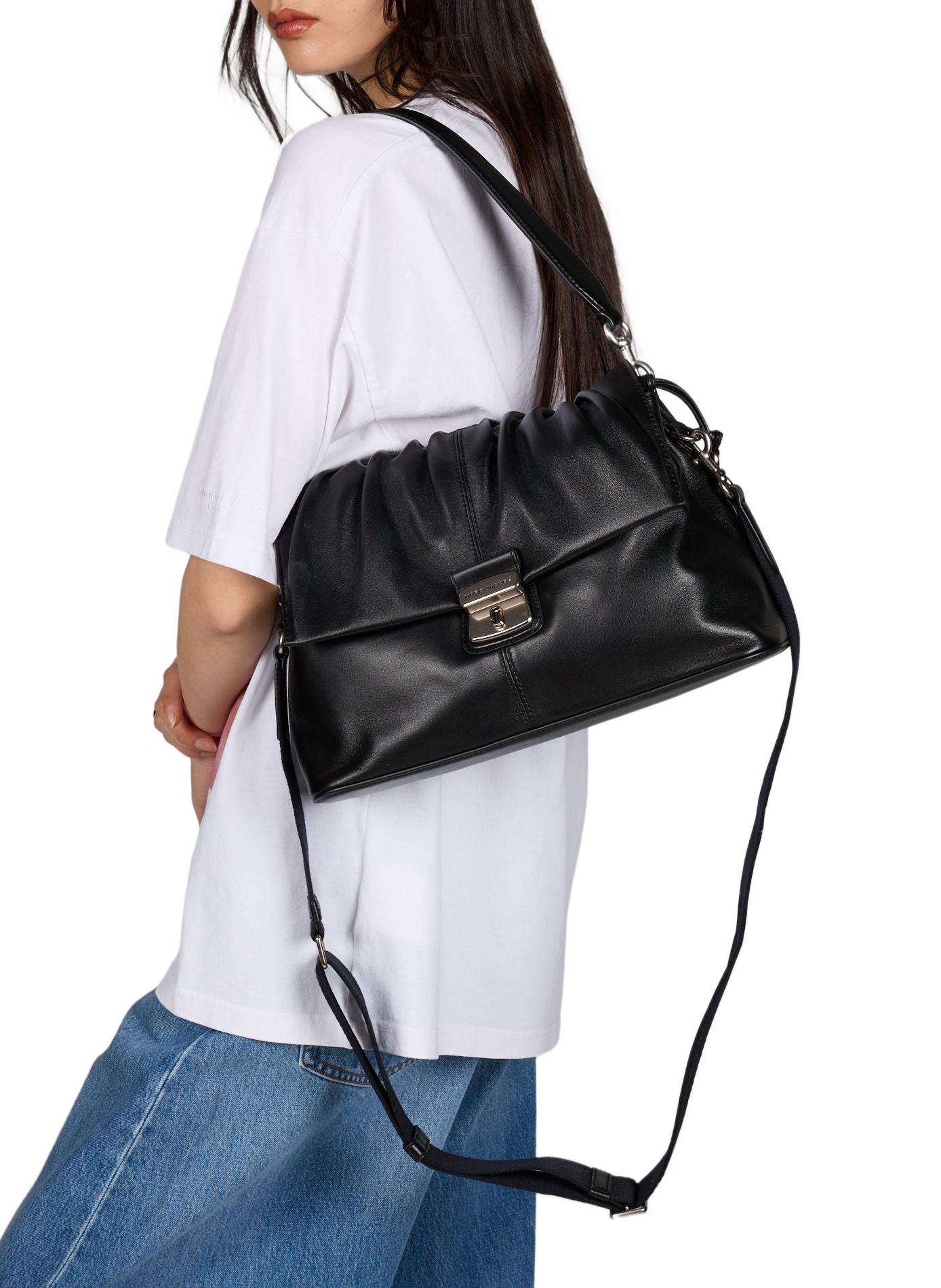 The Cristina Messenger leather handbag MARC JACOBS Black