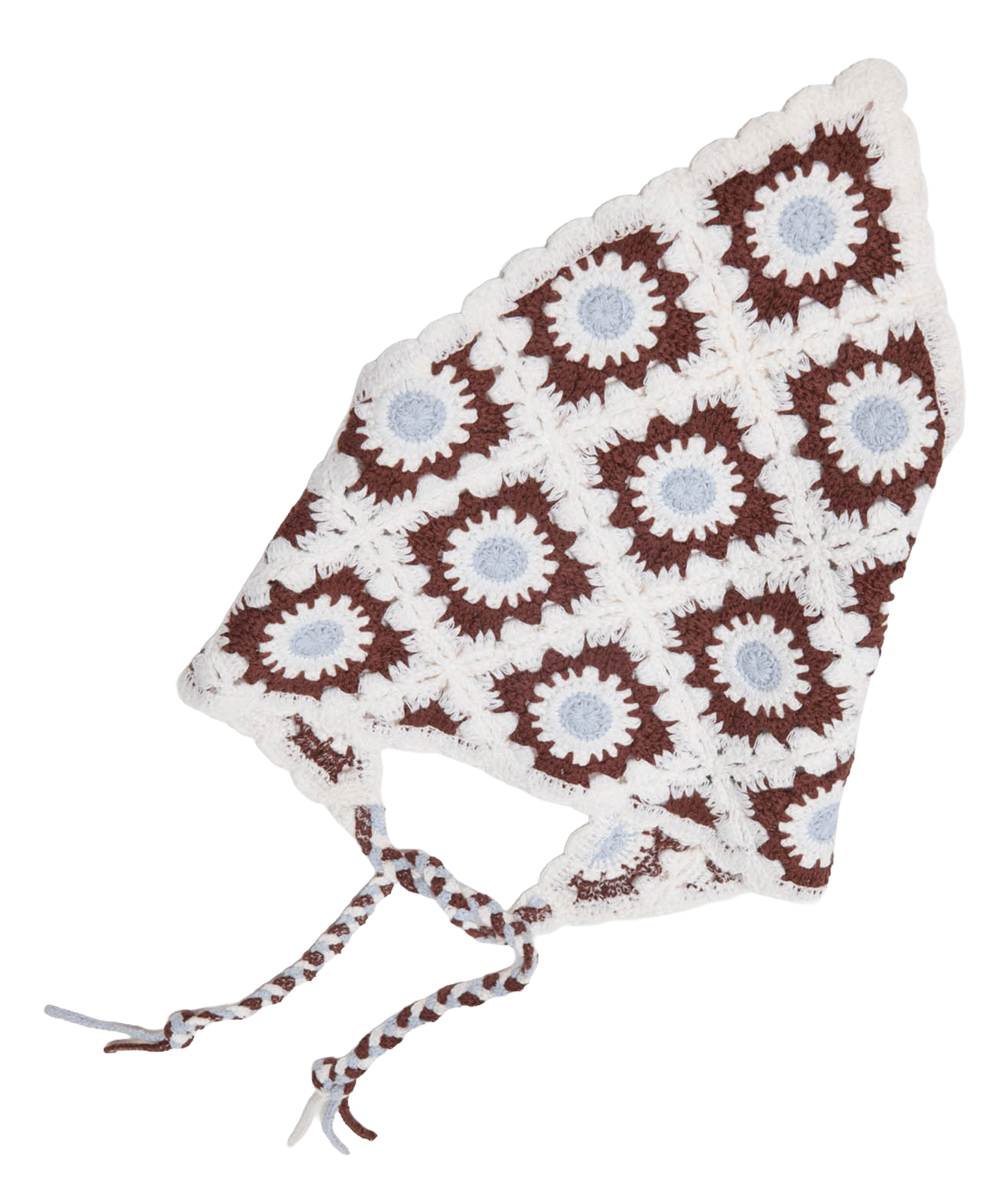 Foulard de tête en crochet MAJE Marron