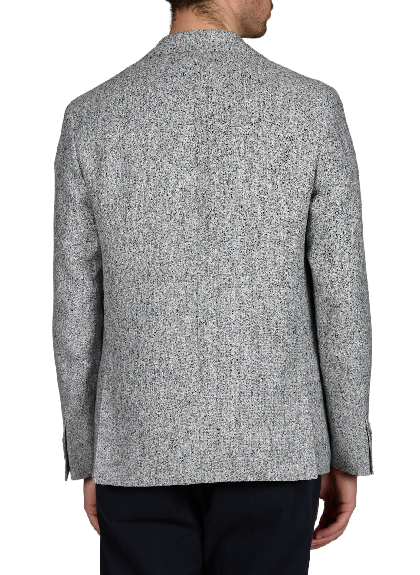 Veste de tailleur droite boutonnée en lin OFFICINE GENERALE Gris
