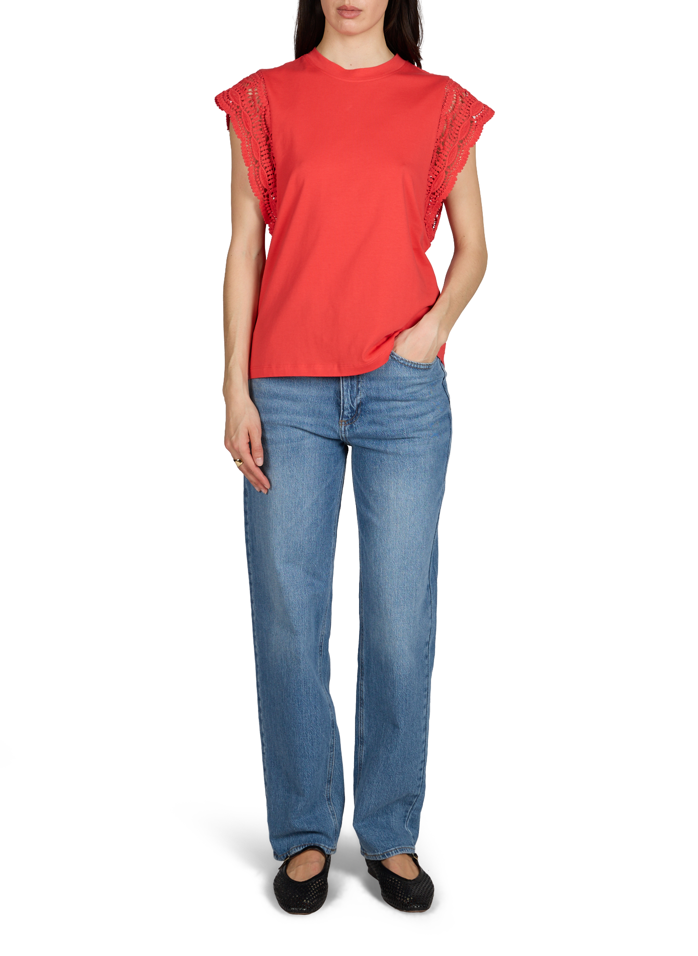 Regular fit Vikelly jeans in blended cotton VILA Blue