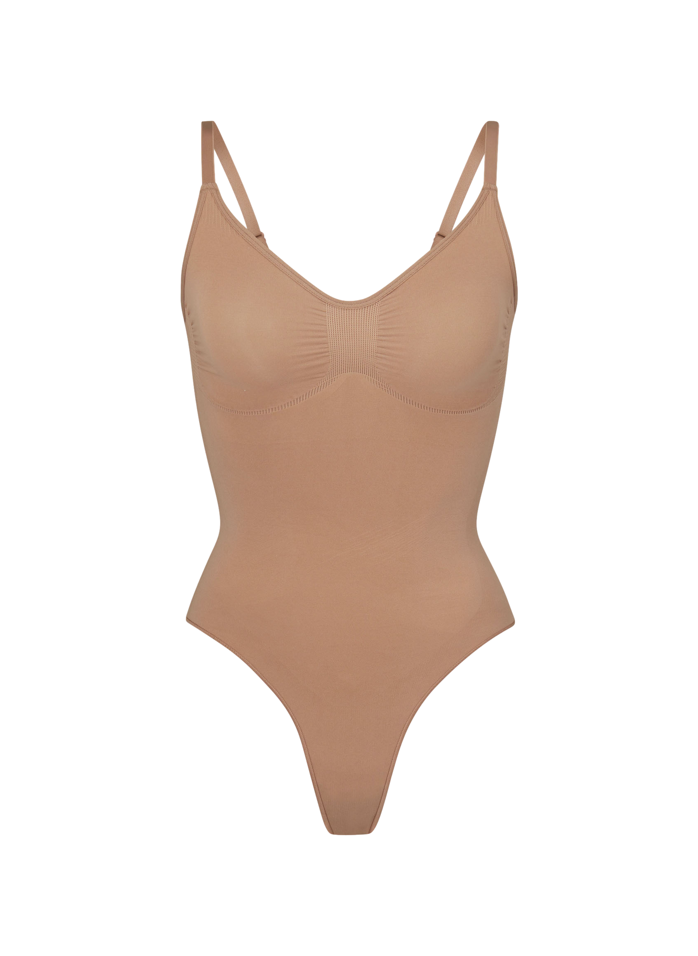 Adjustable strap solid bodysuit SKIMS Brown