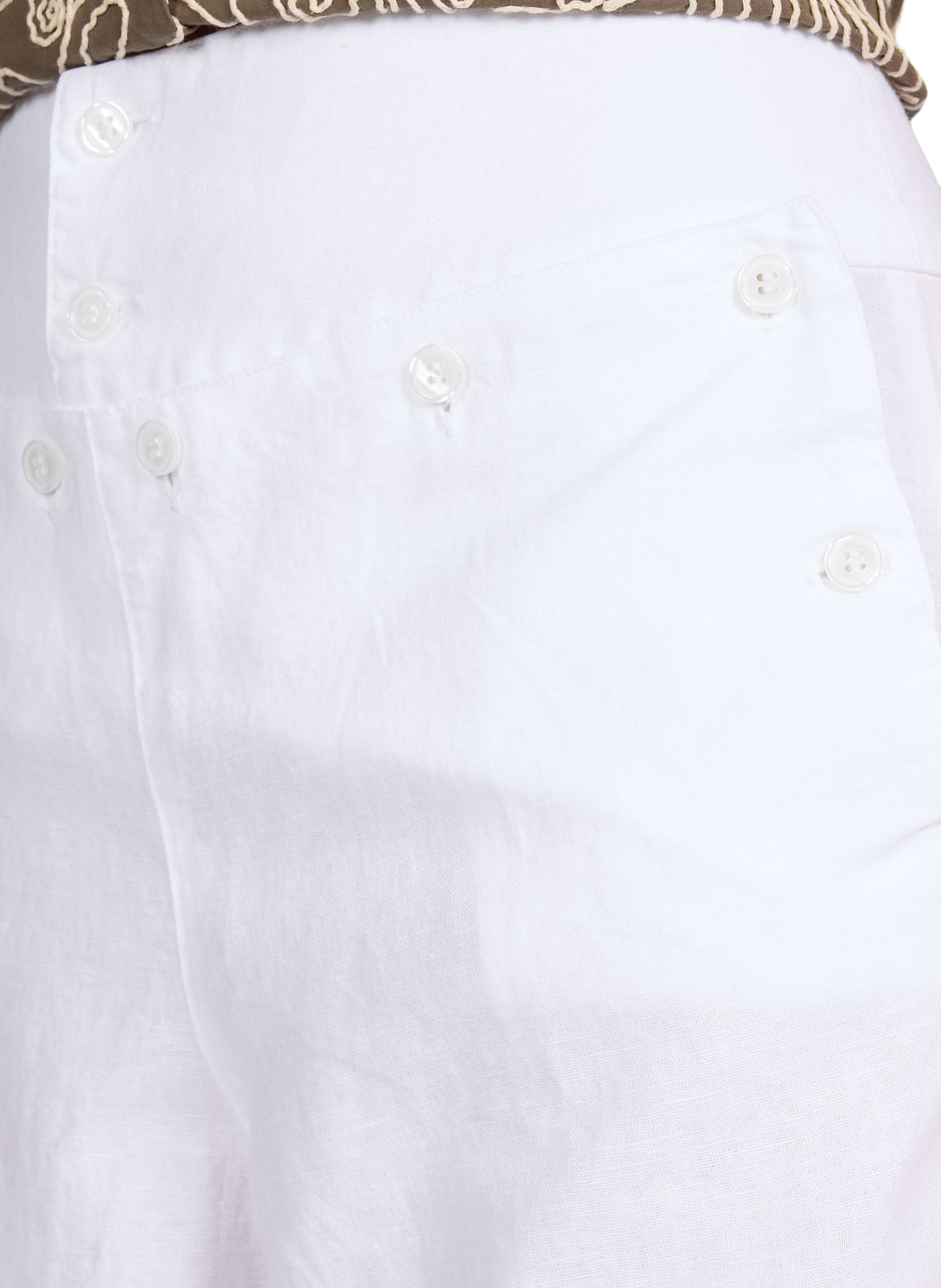 Pantaloni diritti Anna in cotone e lino GIMAGUAS Bianco