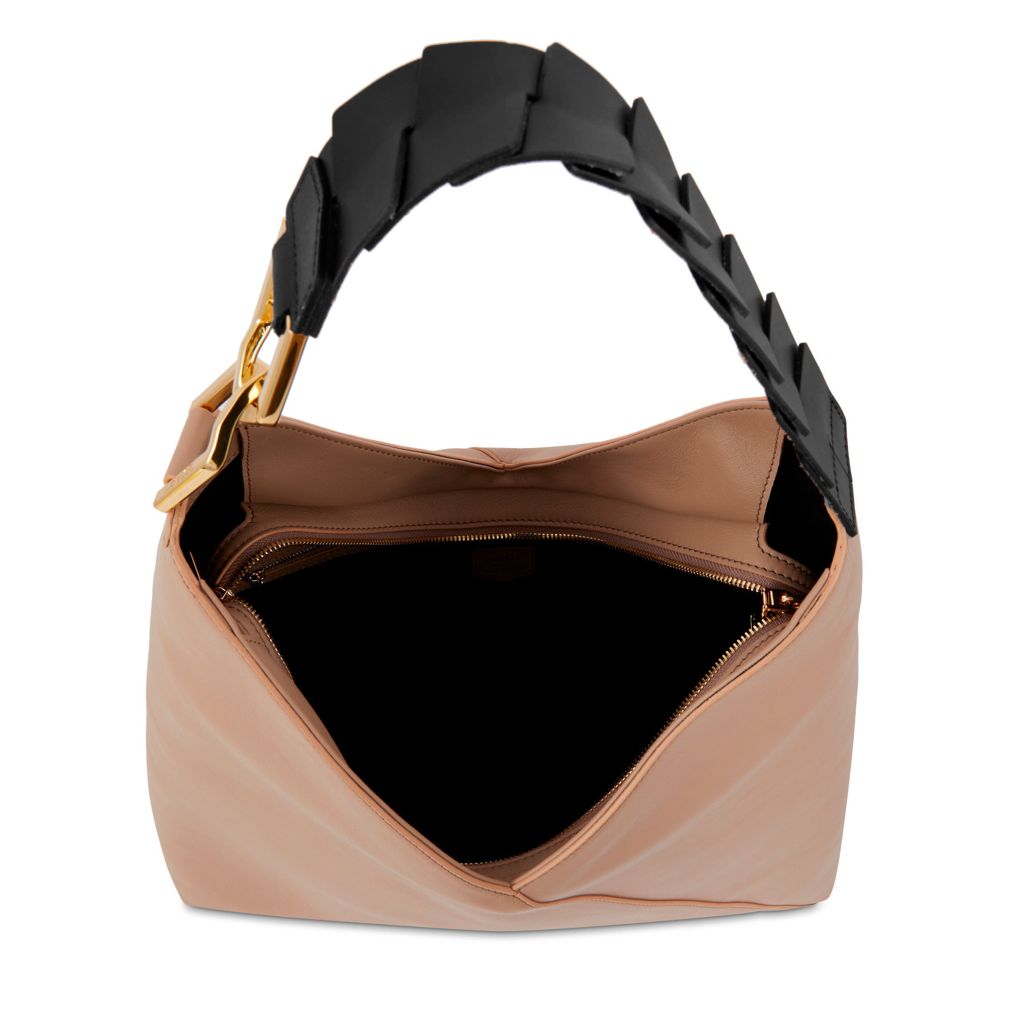 Hobo tas Pagode van Lancel in graan- en gladde kalfsleer LANCEL Beige