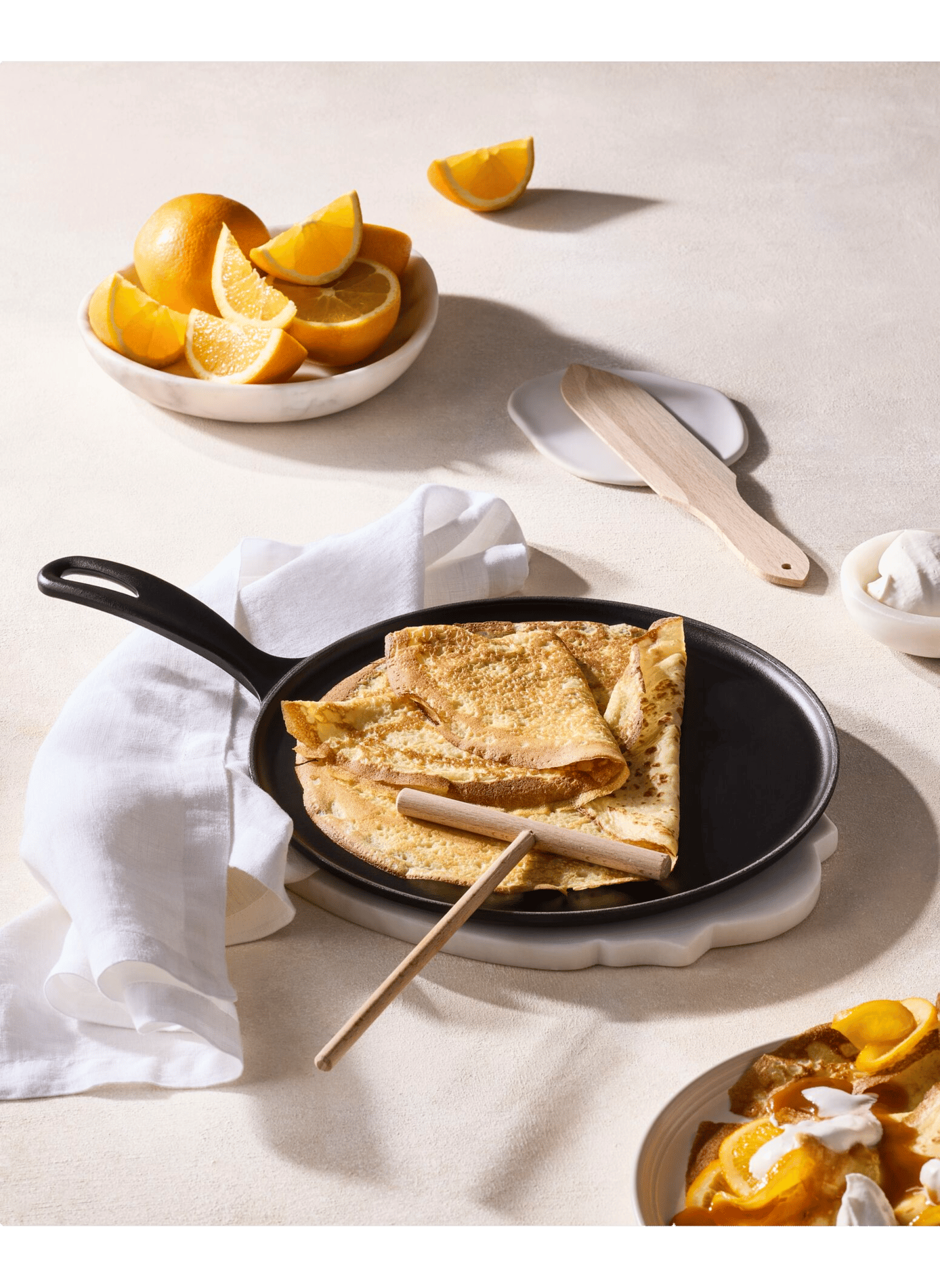 Small enameled cast iron crepe maker LE CREUSET Black