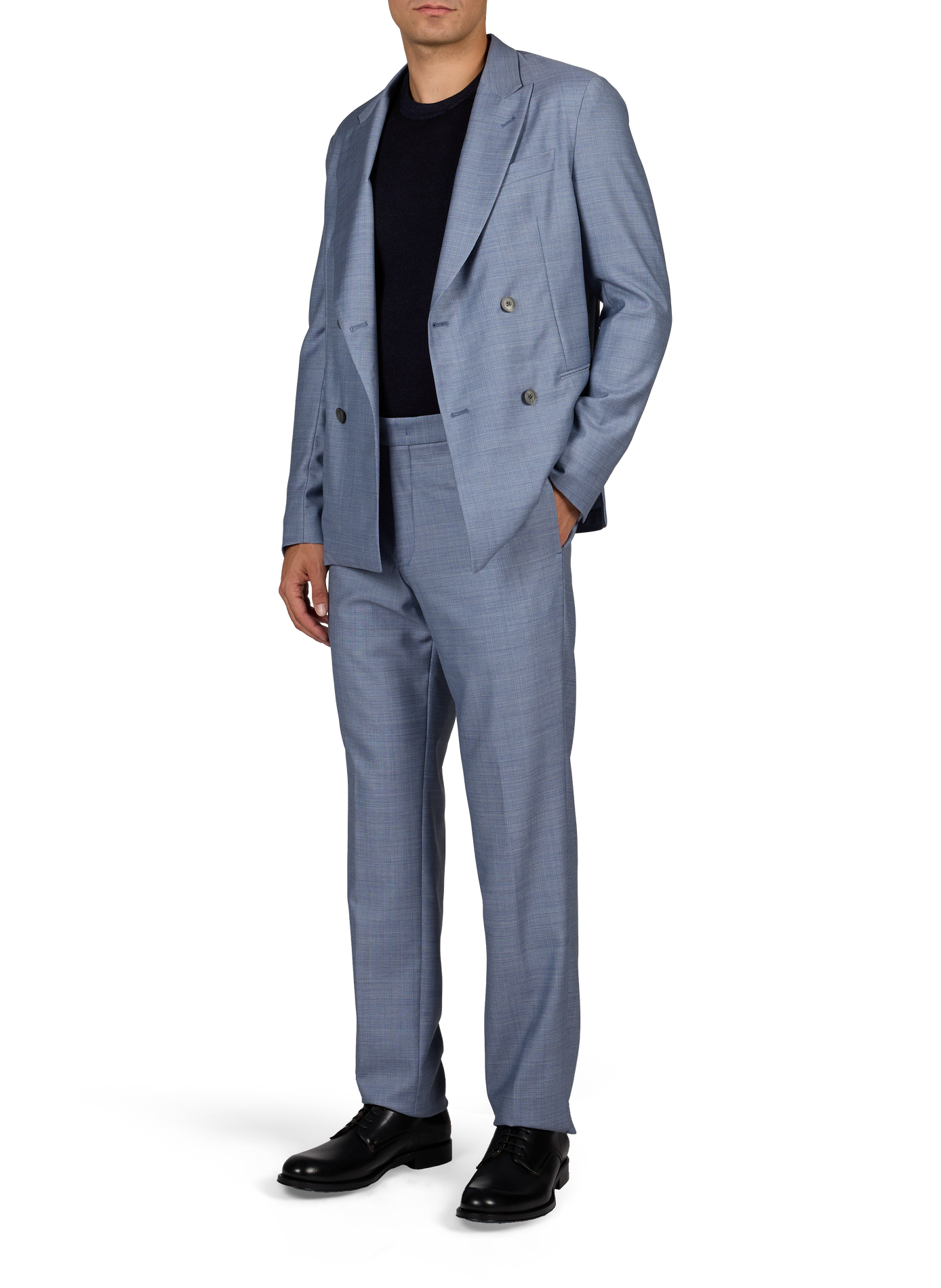Two-piece virgin wool tweed suit EMPORIO ARMANI Blue